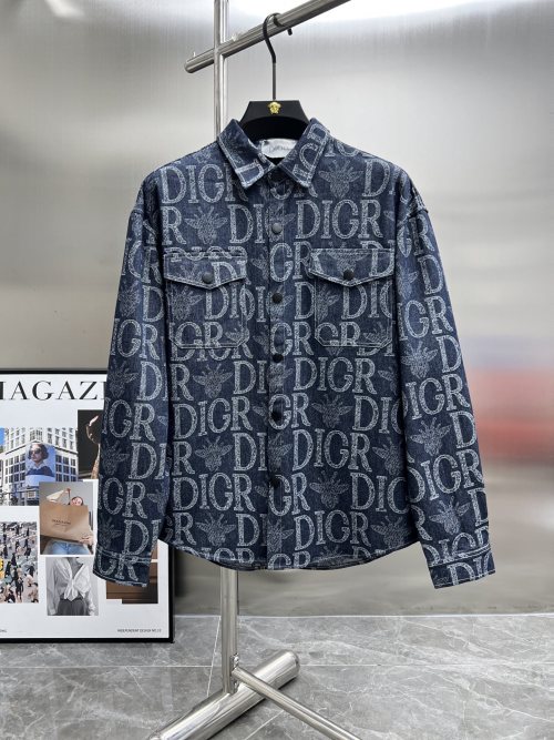 Camisa Vaquera Dior con Estampado Integral - Elegancia y Estilo 22 Camisa Vaquera Dior con Estampado Integral – Elegancia y Estilo