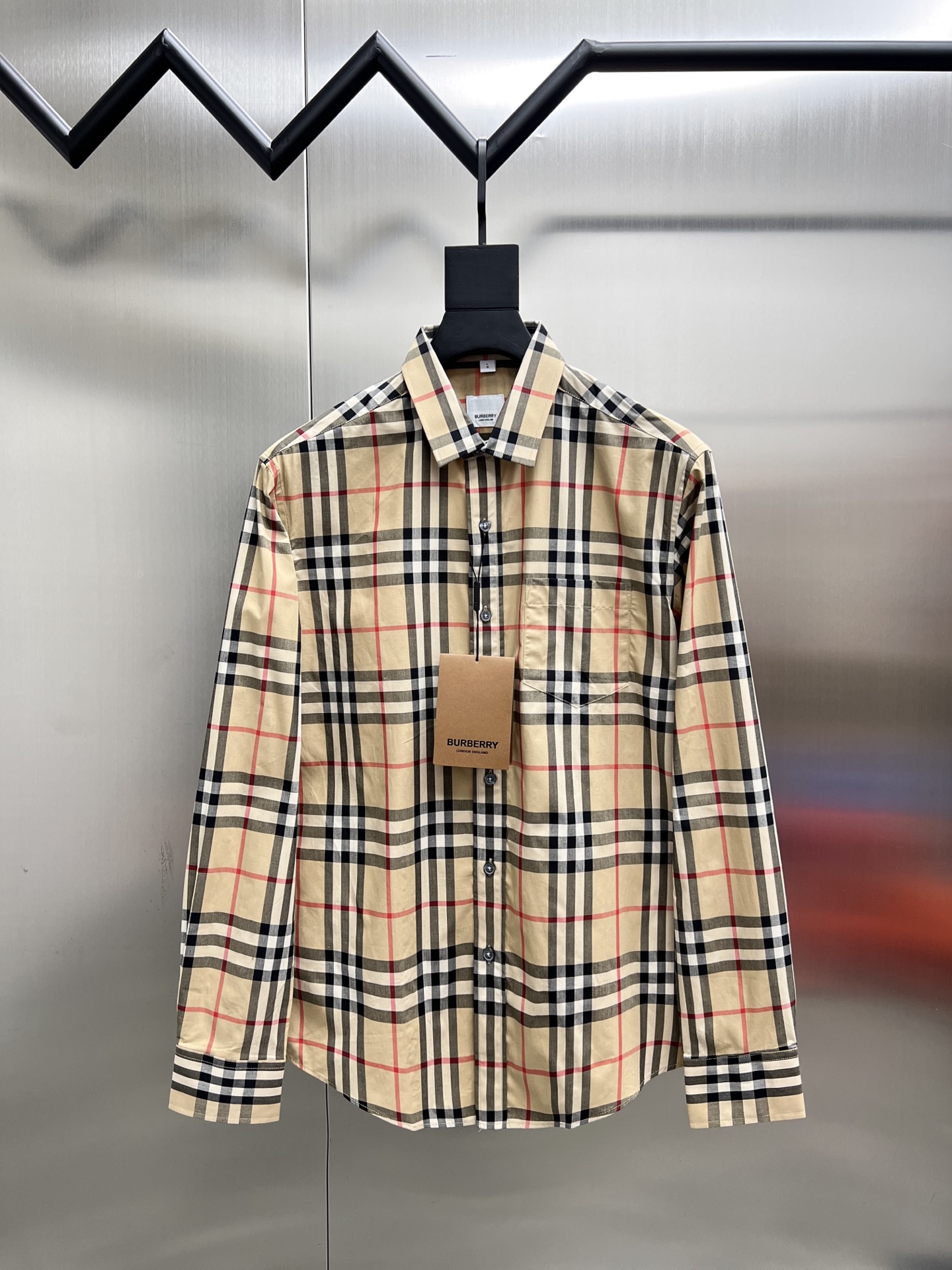 Burberry🌟 🔥 ✨ 👍 🐎🐎 M~3XL Manica lunga Camicia