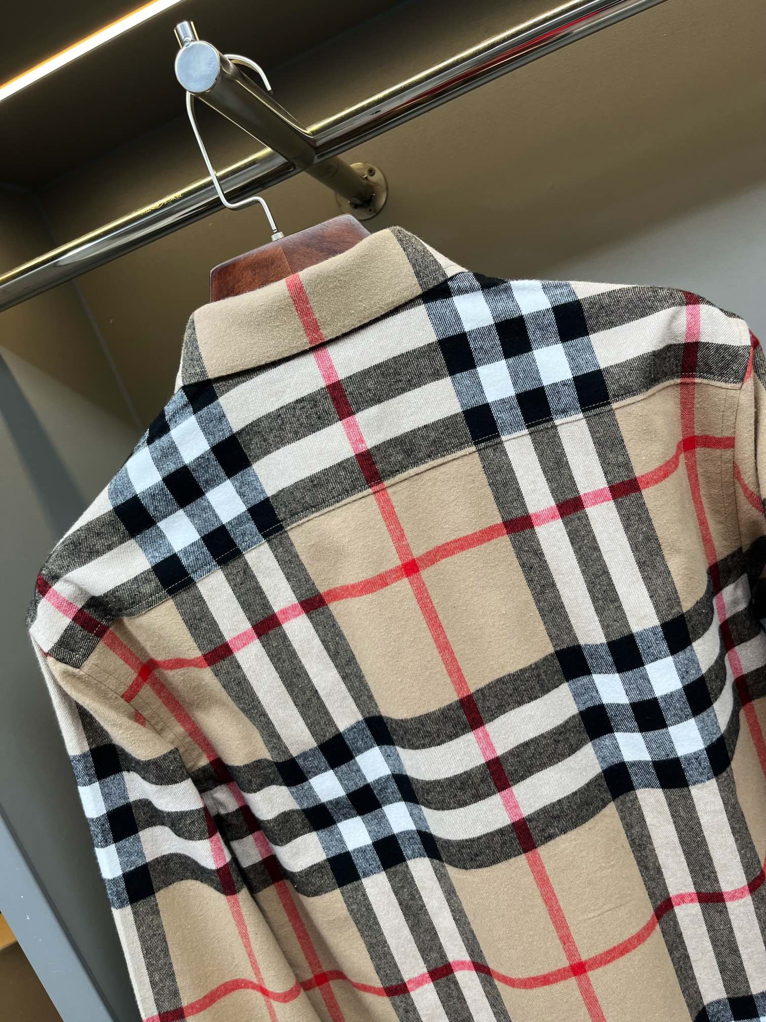 CJCR 🅱️BBR Flannel Pocket Shirt: New French Velvet, Monochrome, Unique Design & Comfort - 图片 8