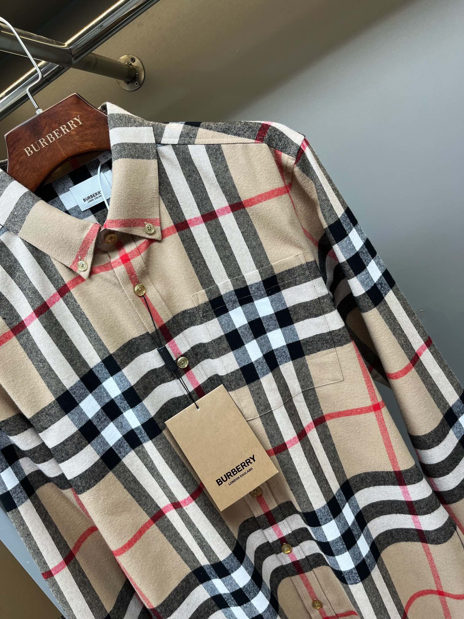 CJCR 🅱️BBR Flannel Pocket Shirt: New French Velvet, Monochrome, Unique Design & Comfort - 图片 4