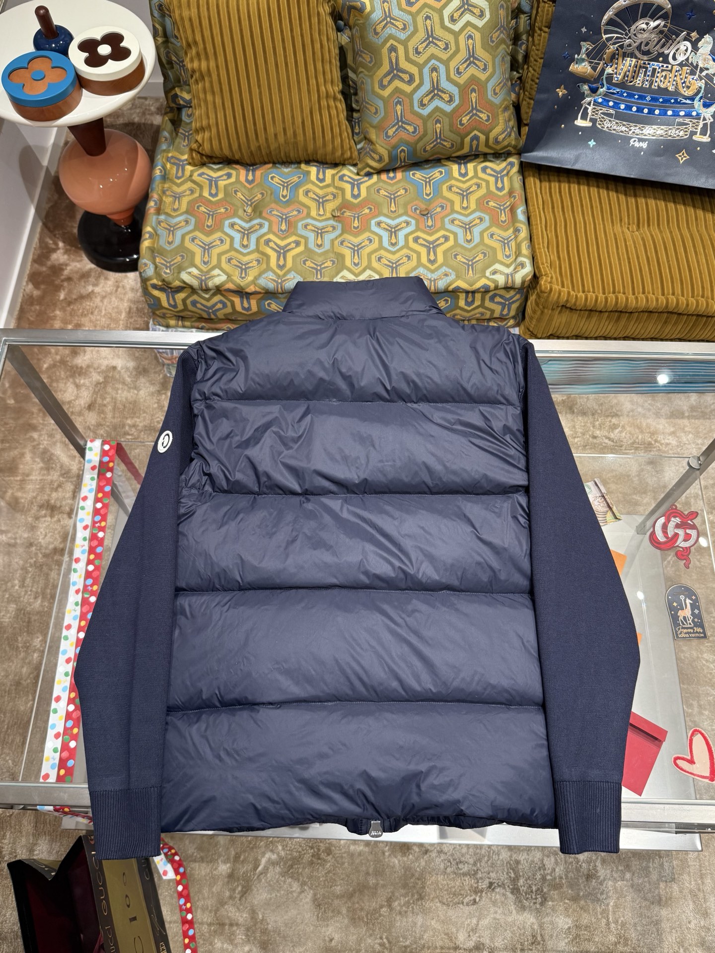Gucci men [Free shipping with SF Express] GUCCI patchwork down jacket — photo 2