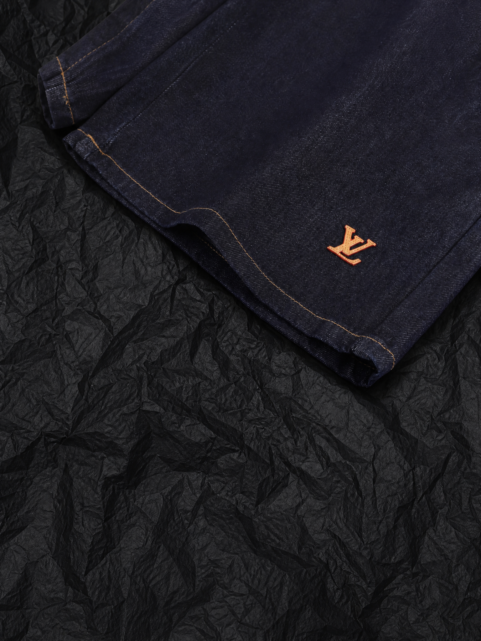 Louis Vuitton LV 26SS 棉质斜纹精裁牛仔短裤