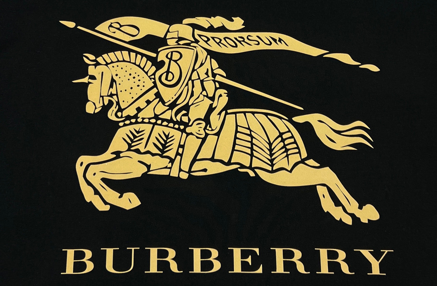 💰85
👑新款短袖上新🆕25ss夏季新品BURBERRY 🐎巴宝莉骑士tee，经典永流传，简直是时尚圈的“常青树”🌲

260g双纱面料，质感直接拉满💯  软糯又挺括，贴身穿像被云朵轻轻包裹☁️  厚度刚好，四季穿都很奈斯，不会软塌塌没型，高级感拿捏～

经典骑士图案🏇  金色印花超精致，战马奔腾的设计，自带英伦贵族气场，走在街上，回头率爆棚📸  不管是搭牛仔裤走休闲风，还是配西装裤凹轻商务造型，都能稳稳hold住，轻松拿捏各种风格切换✨

印花工艺也很绝，久洗不易脱落、开裂，经得住时间考验⌛️  就像巴宝莉的品牌魅力，历久弥新，穿个几年依旧是衣柜里的“宝藏单品”💎

喜欢经典款、追求品质的宝子，别错过！穿上它，你就是行走的时尚教科书，把高级感焊在身上～

颜色：黑色/白色
尺码：M  L  XL  2XL

M：胸围54  肩宽52   衣长70   袖长22.5
（建议身高170-173厘米）
（建议体重110-135斤）
L：胸围 56  肩宽54   衣长72  袖长23
（建议身高173-175厘米）
（建议体重135-160斤）
XL：胸围58  肩宽56  衣长74  袖长23.5
（建议身高175-180厘米）
（建议体重160-185斤）
2XL：胸围60  肩宽58  衣长76   袖长24 
（建议身高180-185厘米）
（建议体重185-210斤）
👑温馨提示:手工平铺测量，误差在1-2cm内属于正常范围
