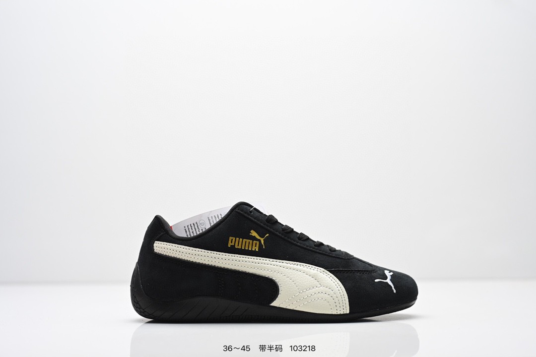 合集 80💰Z版   90💰B版
Puma Speedcat OG Sparco 
彪马罗马阿莫尔系列 复古运动休闲赛车跑鞋 
全球知名运动品牌PUMA宝马赛车系列
融合了宝马车队的标志性配色。
以趣味十足又前卫复古的设计引领潮流
将赛道精神融入街头时尚 开启前卫竞速之旅
主打前卫复古风 Roma鞋款的鞋侧以复古的流线造型 
缀以宝马经典Logo 巧妙吸睛
而Speedcat鞋款以亮眼三色条纹元素缀以舒适鞋面
赋予了独特的个性美学 演绎赛车的无尽能量
尺码:  36 36.5 37.5 38 38.5 39 40 40.5 41 42 42.5 43 44 44.5 45  
黑粉色码数是36-40，粉色是36-42。