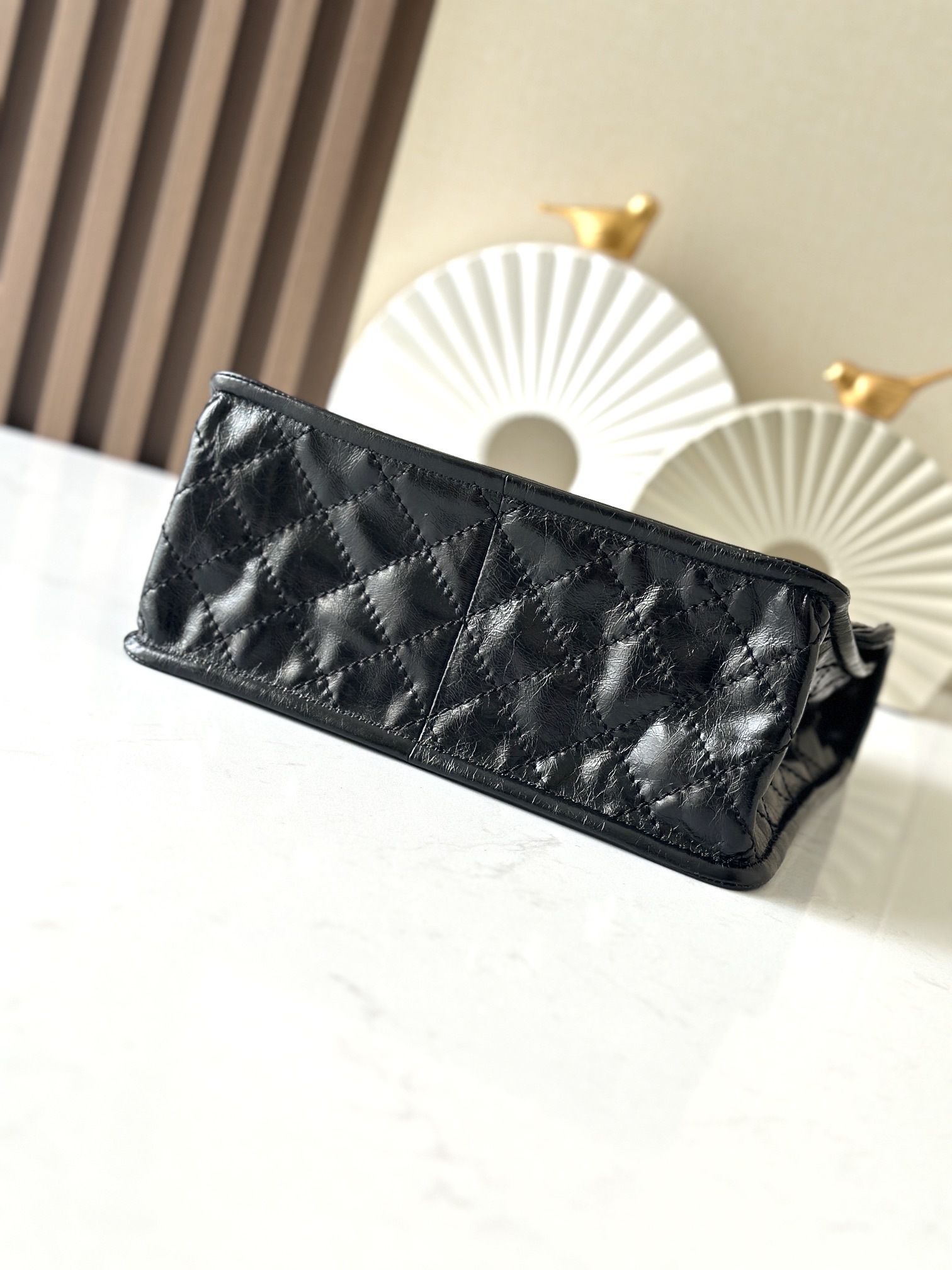 Chanel Vintage树脂皮翻盖豆腐包