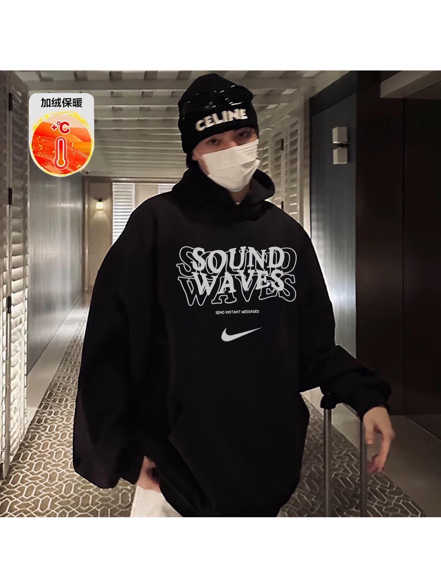 💰205
NIKE 耐克 SOUND WAVES 线条 立体字母 叠加效果 加绒连帽卫衣 男女同款 情侣款
采用原版定制450g轻氧棉面料 内里超重磅设定 银狐绒加绒内里 索温蓄热 不惧寒冷
下摆双排车缝线 搭配原版350g 2x2螺纹
帽子双层 用料扎实 硬挺不扁塌
原版领标 吊牌 一应俱全 品质升级。
尺码数据:
M【170cm】:衣长70/胸围112/(适合130斤以内)
L【175cm】:衣长73/胸围118/(适合160斤以内)
XL【180cm】:衣长75/胸围124/(适合190斤以内)