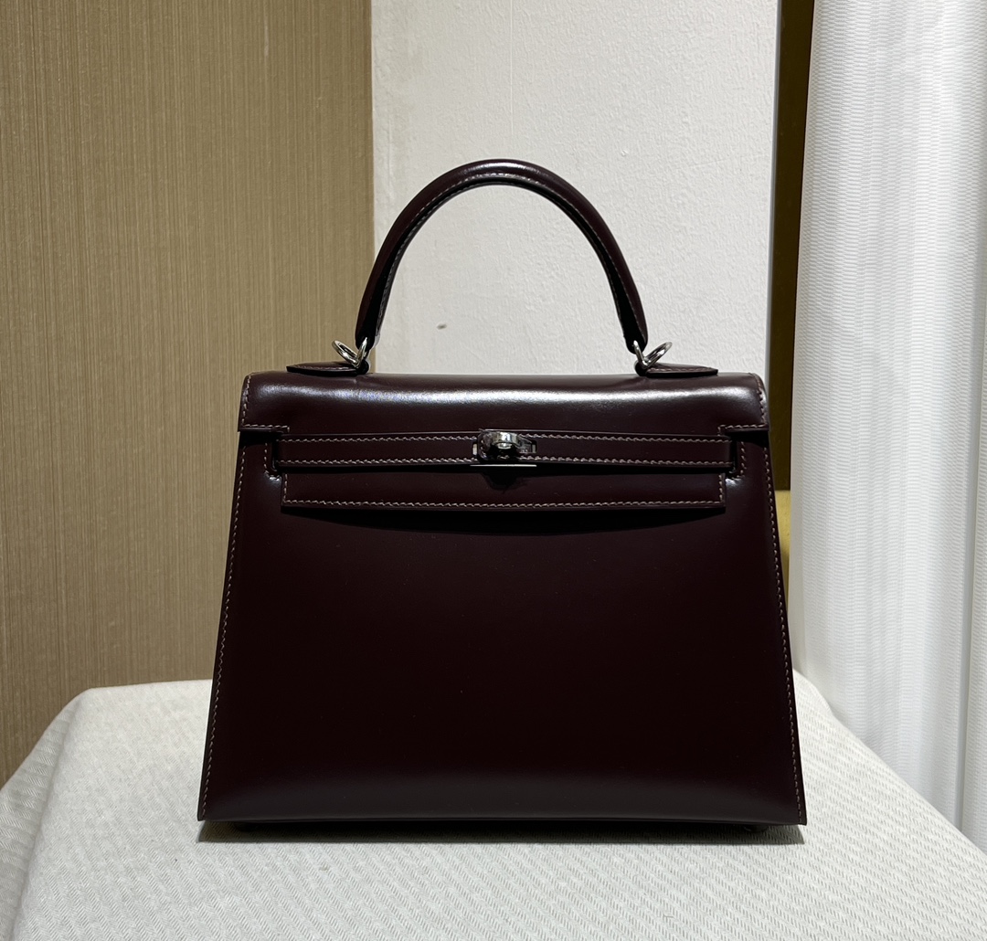 Hermes Kelly Borsette Borse Crossbody & Borse a Tracolla Borgogna Rosso