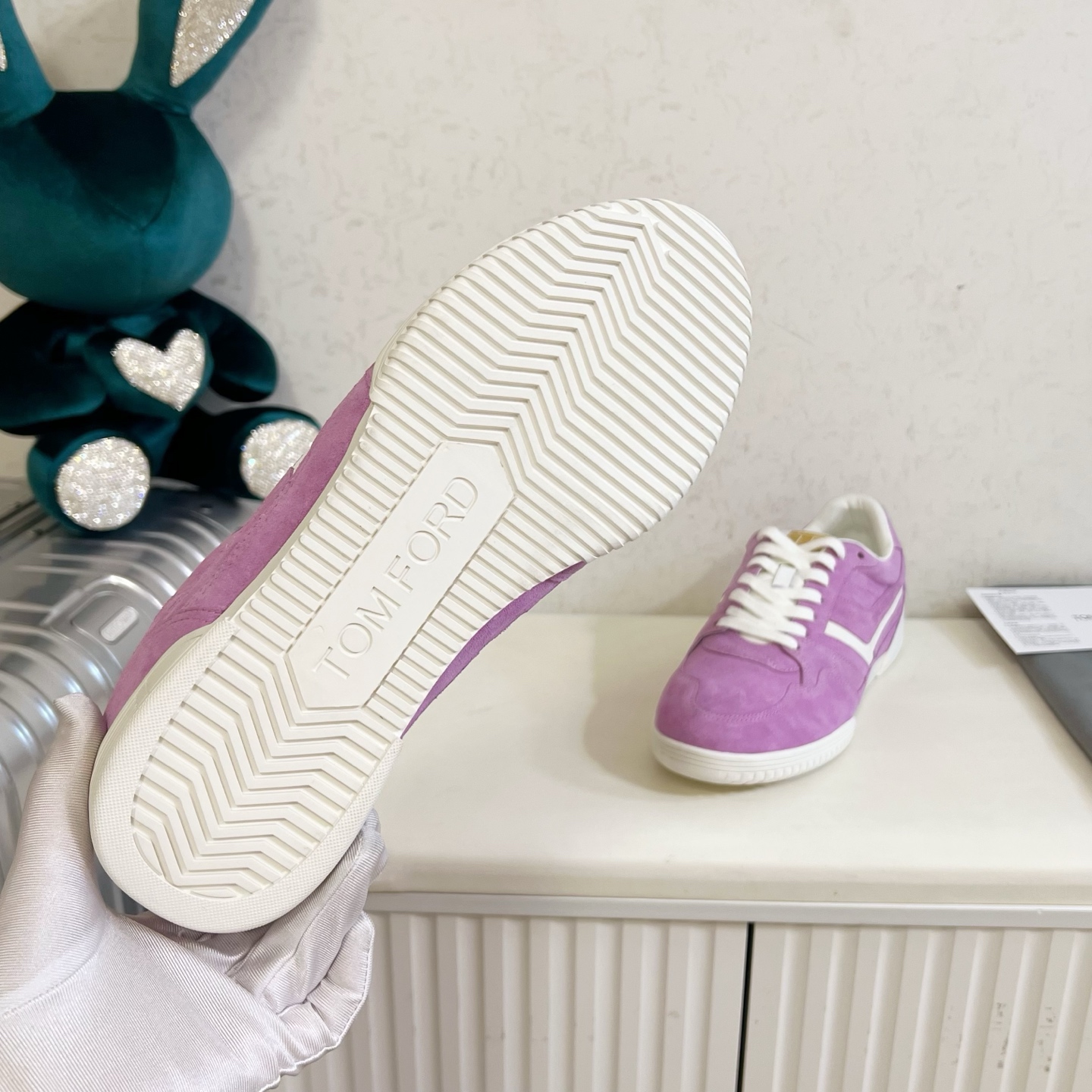 Tom Ford Purple Low-Top Sneakers