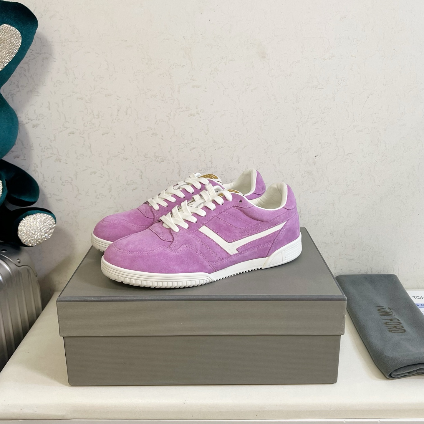 Tom Ford Purple Low-Top Sneakers
