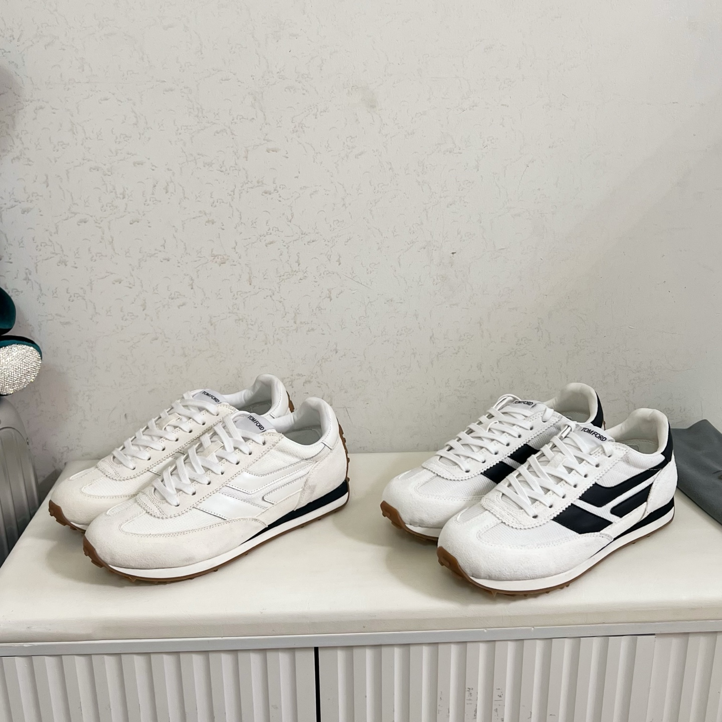 Tom Ford White Paneled Sneakers