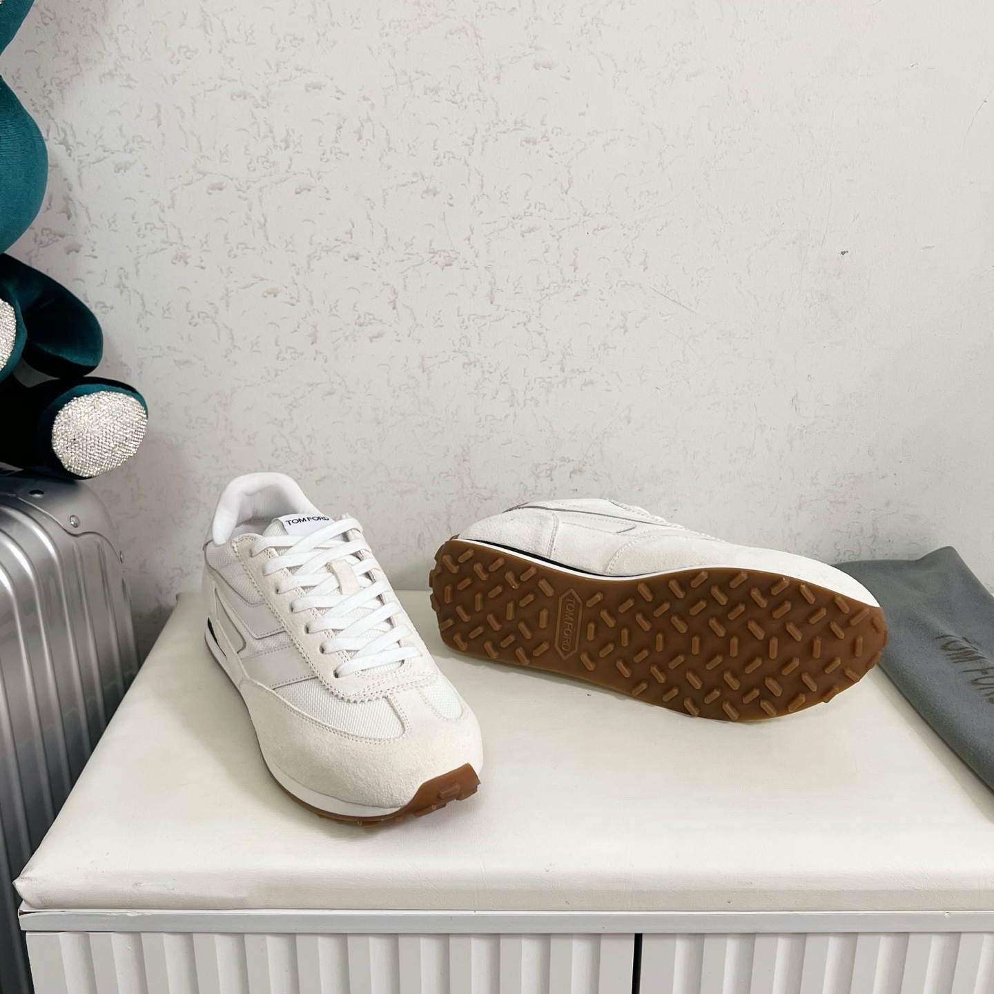 Tom Ford White Paneled Sneakers