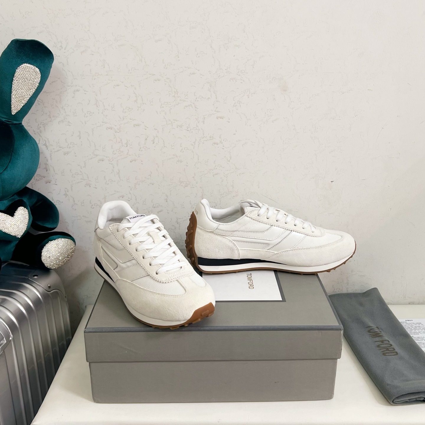 Tom Ford White Paneled Sneakers