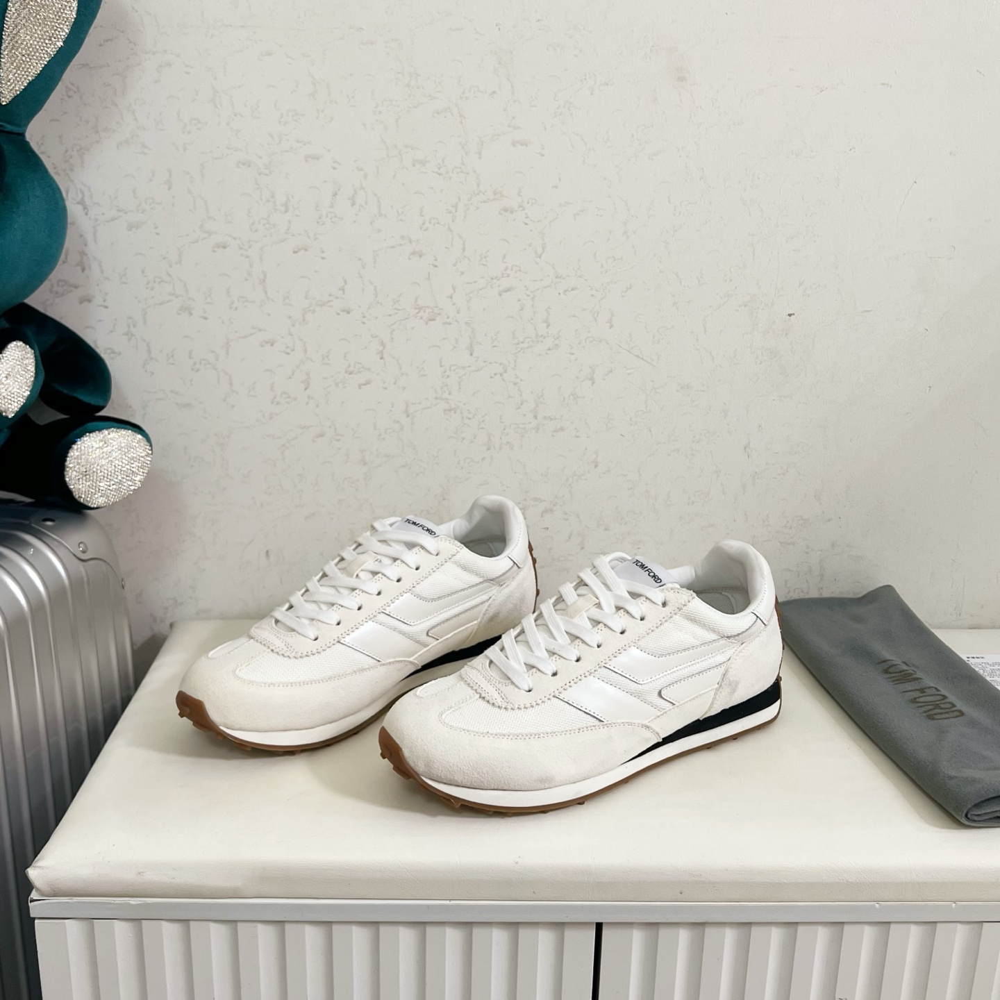 Tom Ford White Paneled Sneakers