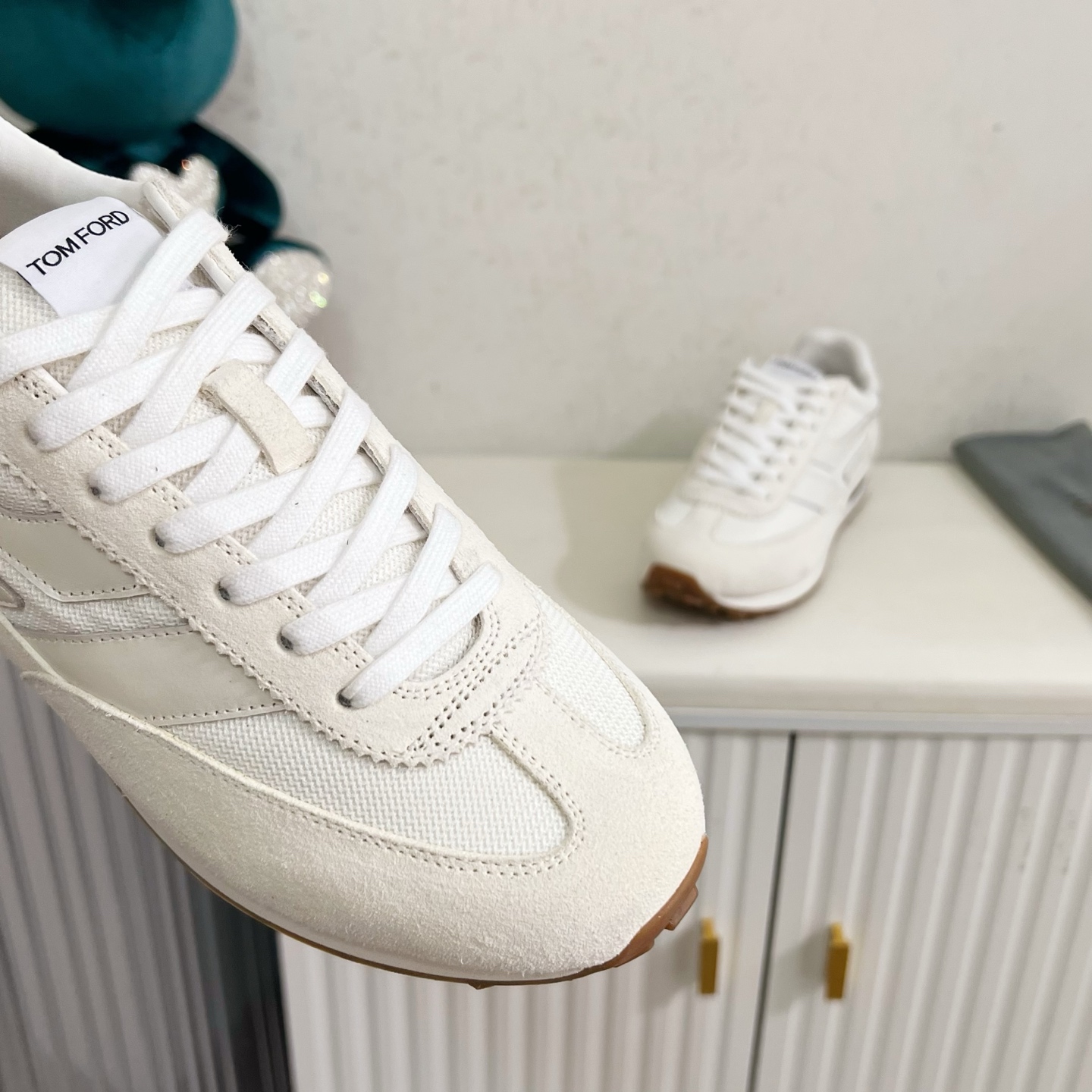 Tom Ford White Paneled Sneakers