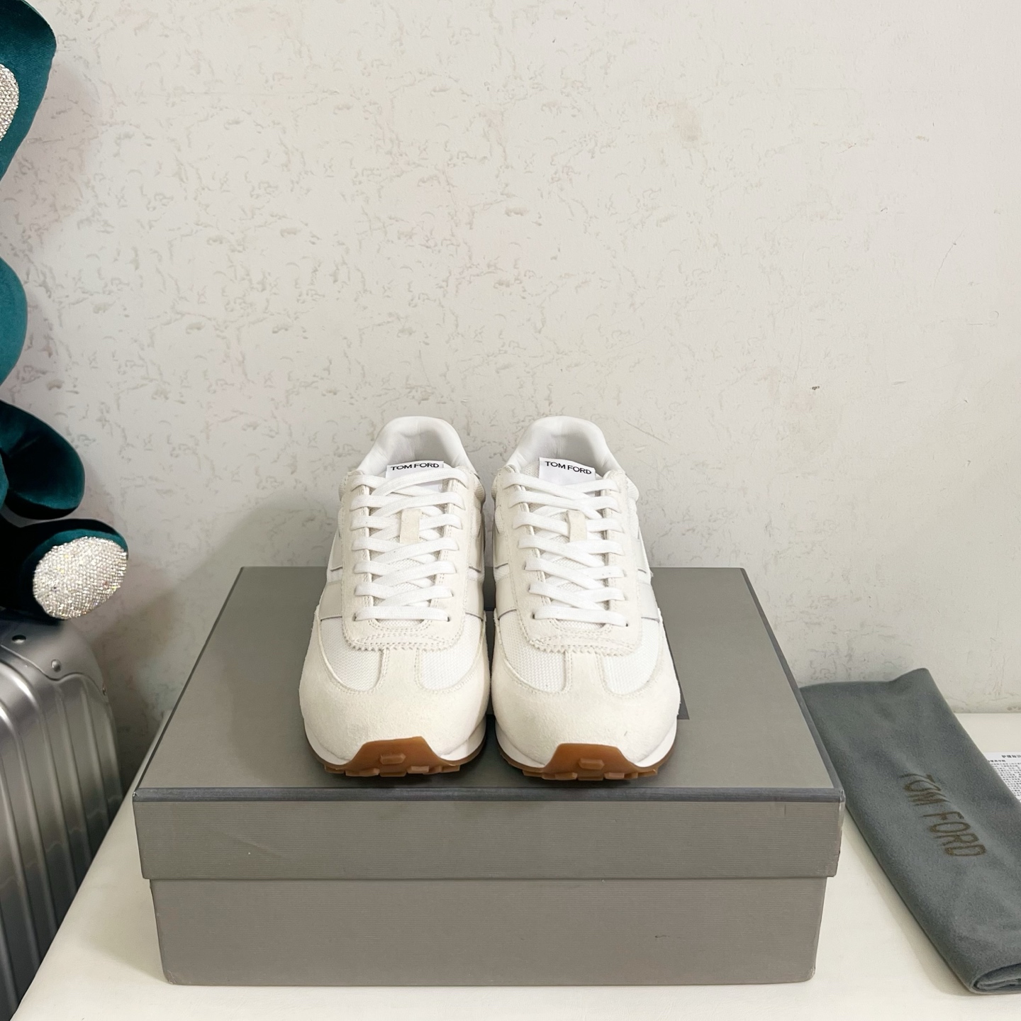 Tom Ford White Paneled Sneakers