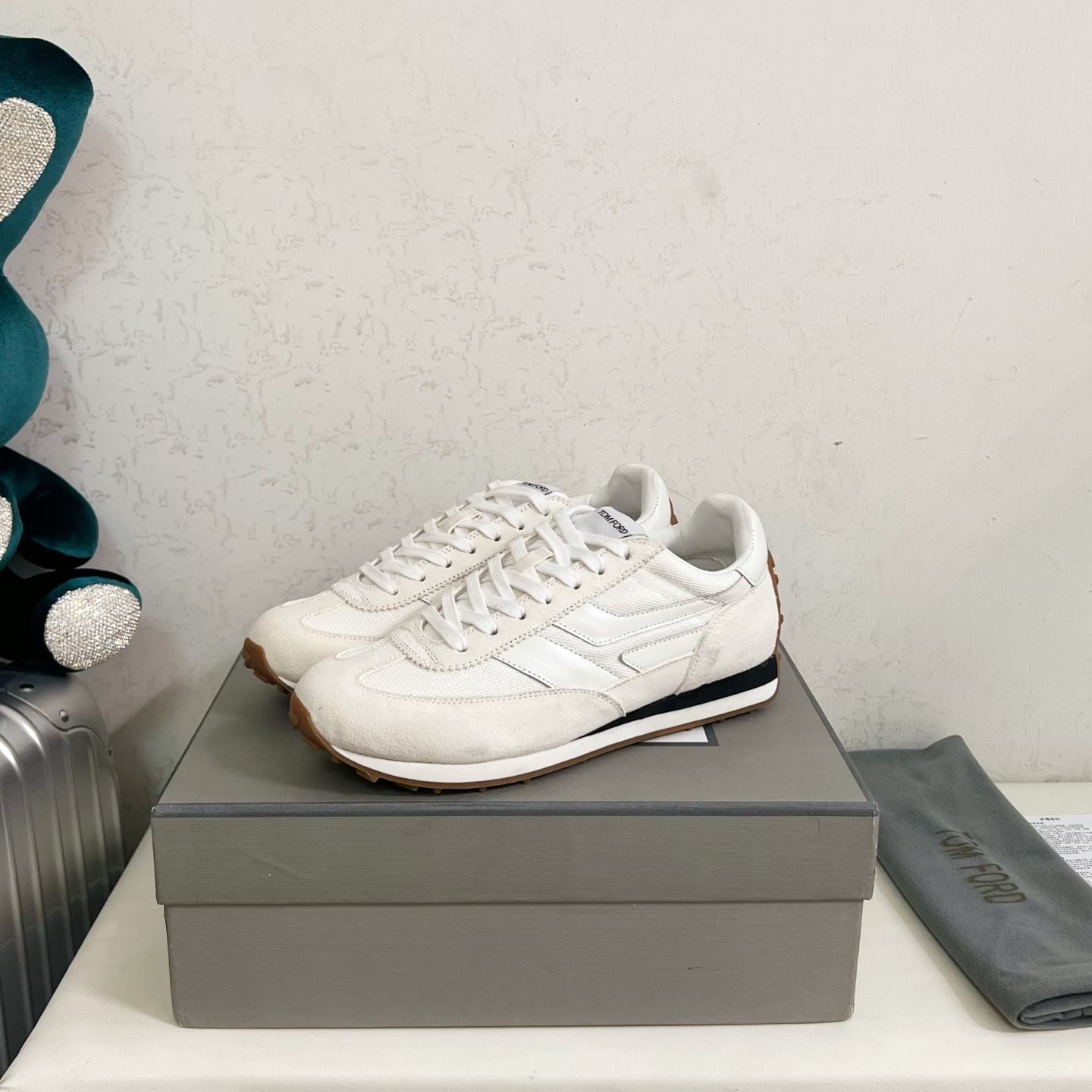 Tom Ford White Paneled Sneakers