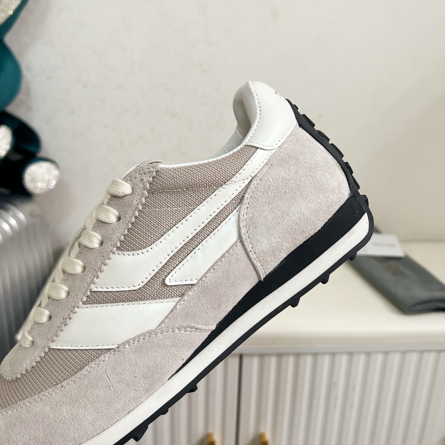 Tom Ford Grey and White Sneakers