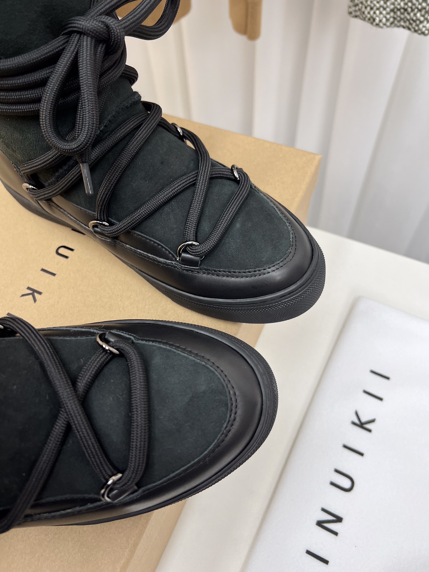 “INUIKII 2023 High-End Snow Boots: Genuine Leather, Real Wool, Durable Rubber Sole” - 图片 9