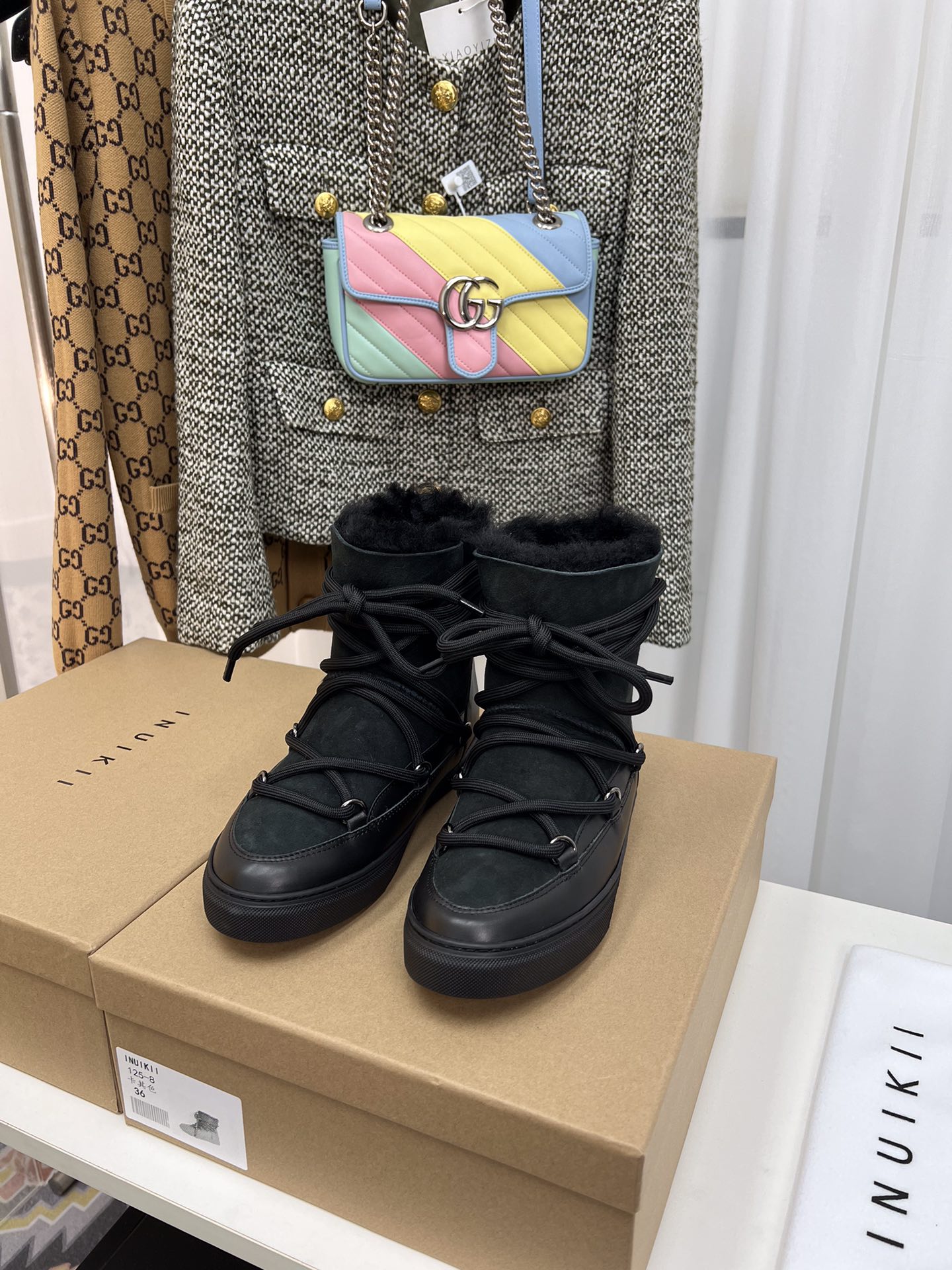 “INUIKII 2023 High-End Snow Boots: Genuine Leather, Real Wool, Durable Rubber Sole”