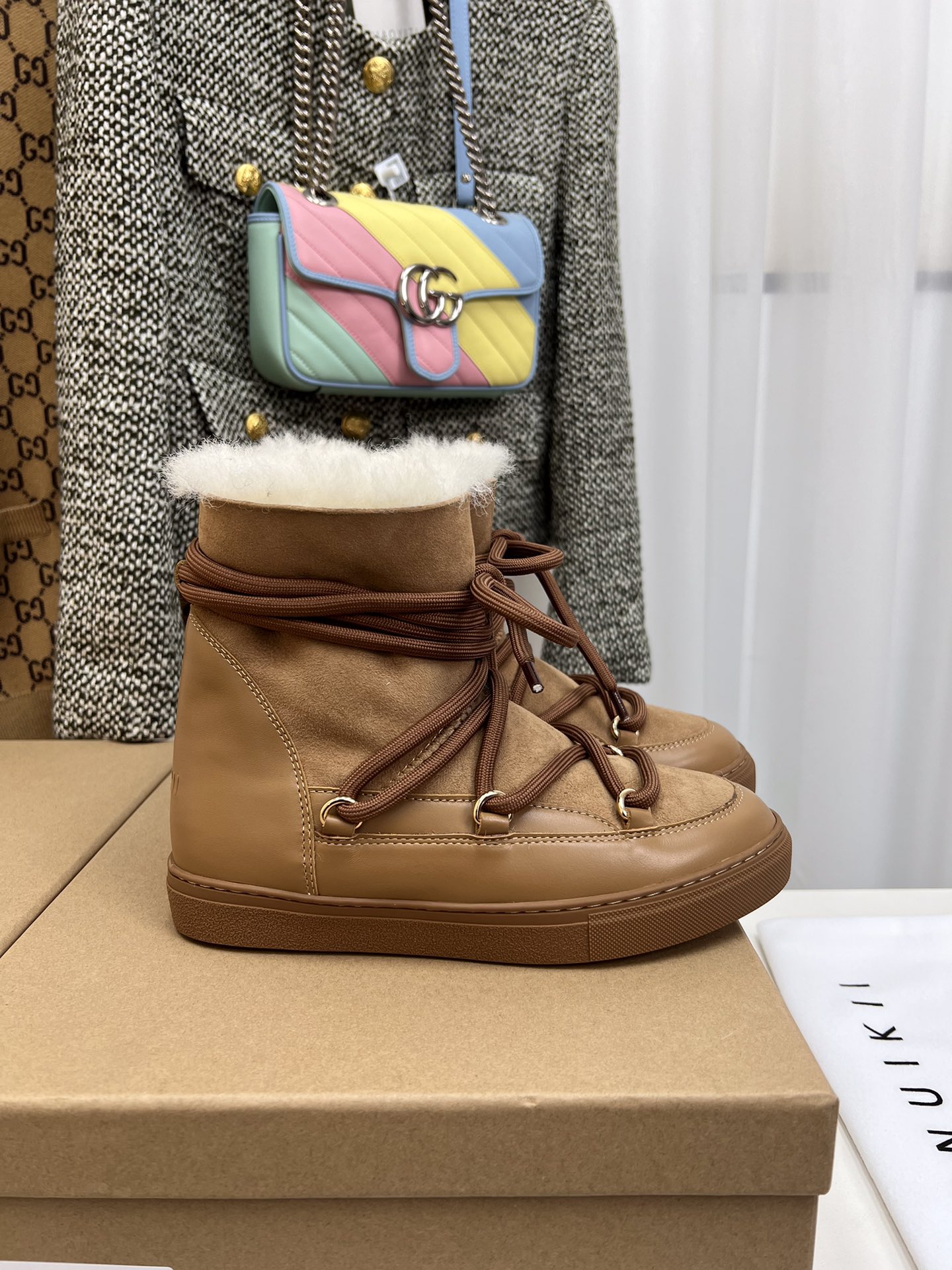 “INUIKLL2023s High-End Snow Boots: Genuine Leather, Wool Lining, Durable Rubber Sole” - 图片 8