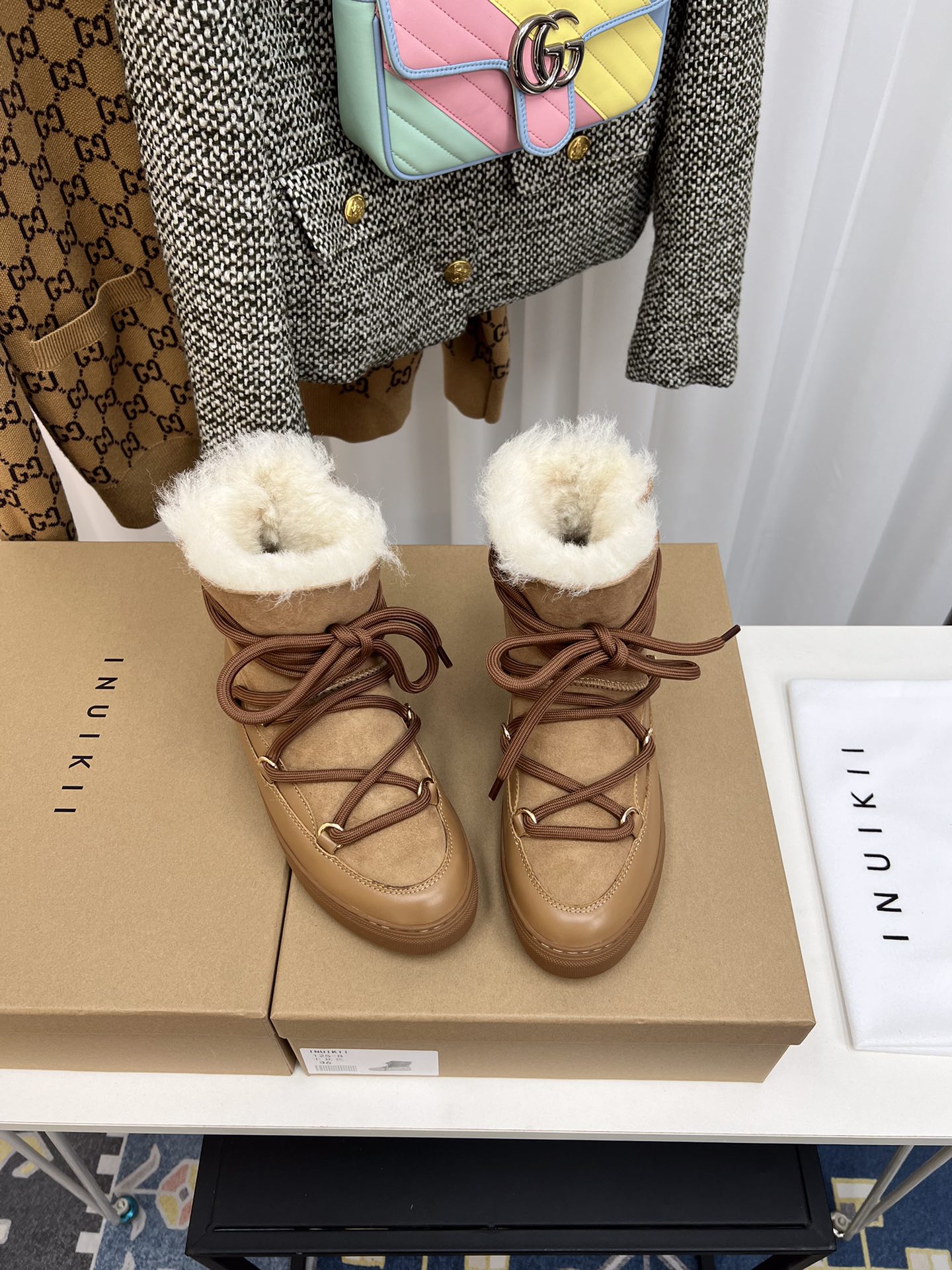 “INUIKLL2023s High-End Snow Boots: Genuine Leather, Wool Lining, Durable Rubber Sole” - 图片 4