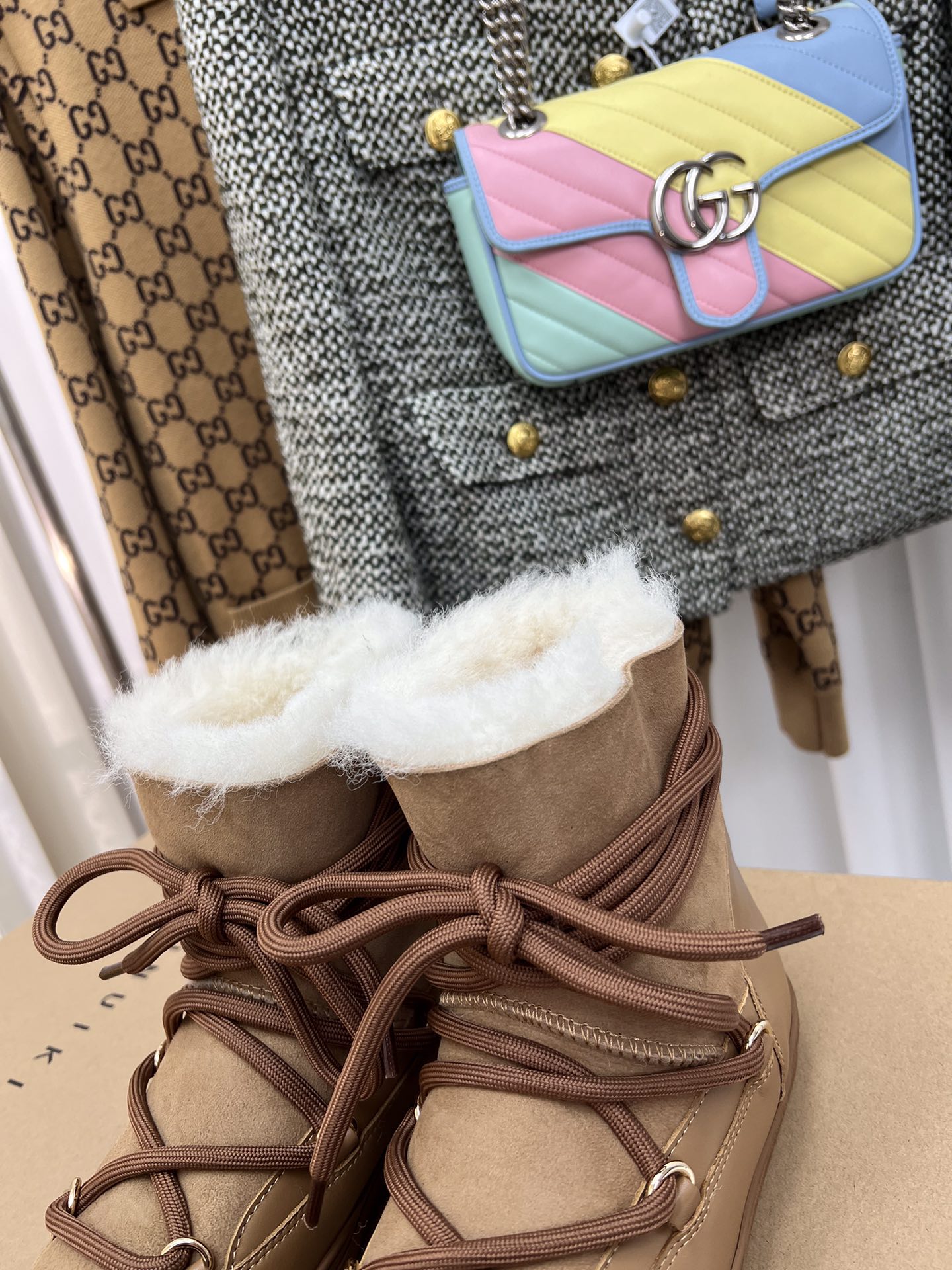 “INUIKLL2023s High-End Snow Boots: Genuine Leather, Wool Lining, Durable Rubber Sole” - 图片 6