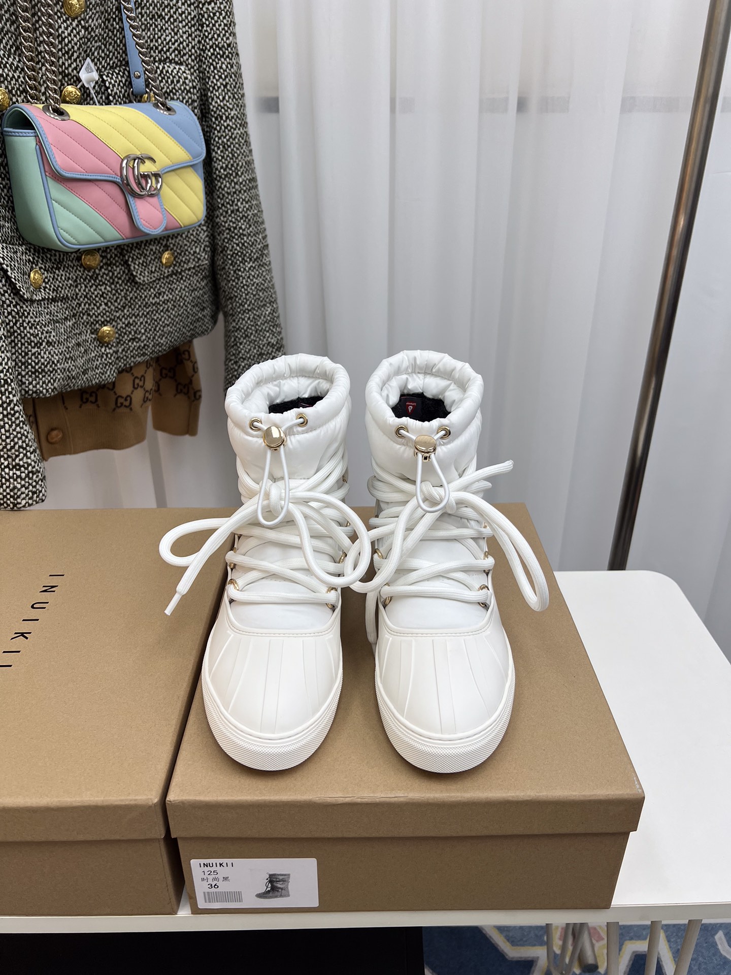 INUIKLL2023s High-End Waterproof Snow Boots with Rubber Bottom and 40 Coders.