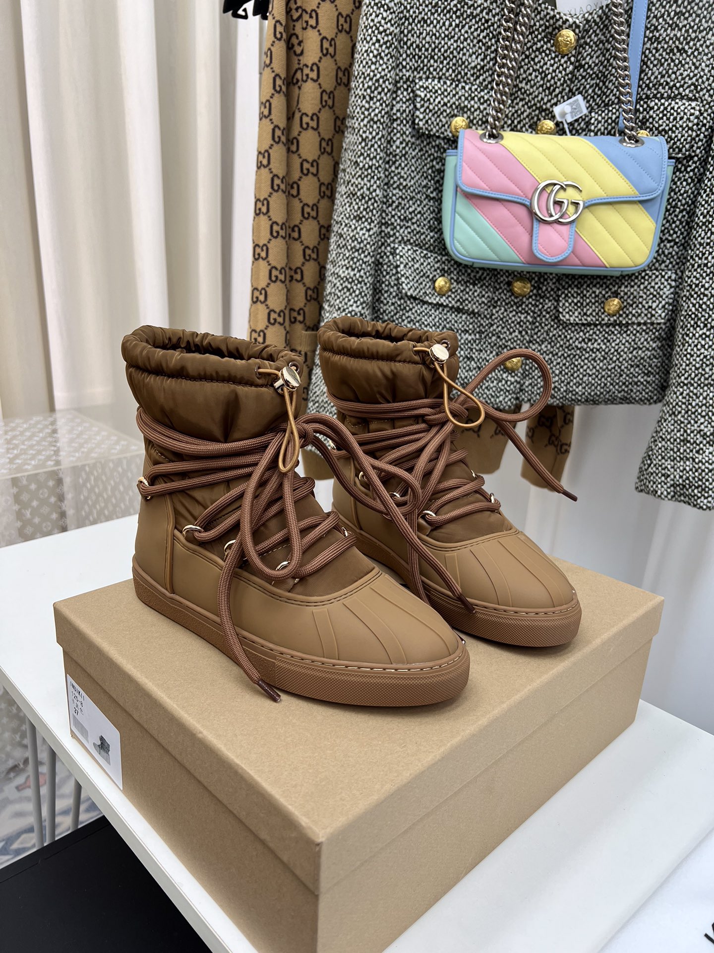 INUIKLL2023 Snow Boots: High-End Waterproof Feathers, Durable Rubber Sole, 40 Coders. - 图片 3