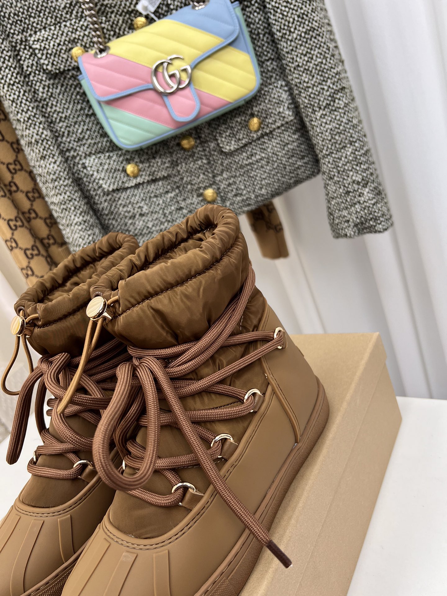 INUIKLL2023 Snow Boots: High-End Waterproof Feathers, Durable Rubber Sole, 40 Coders. - 图片 9