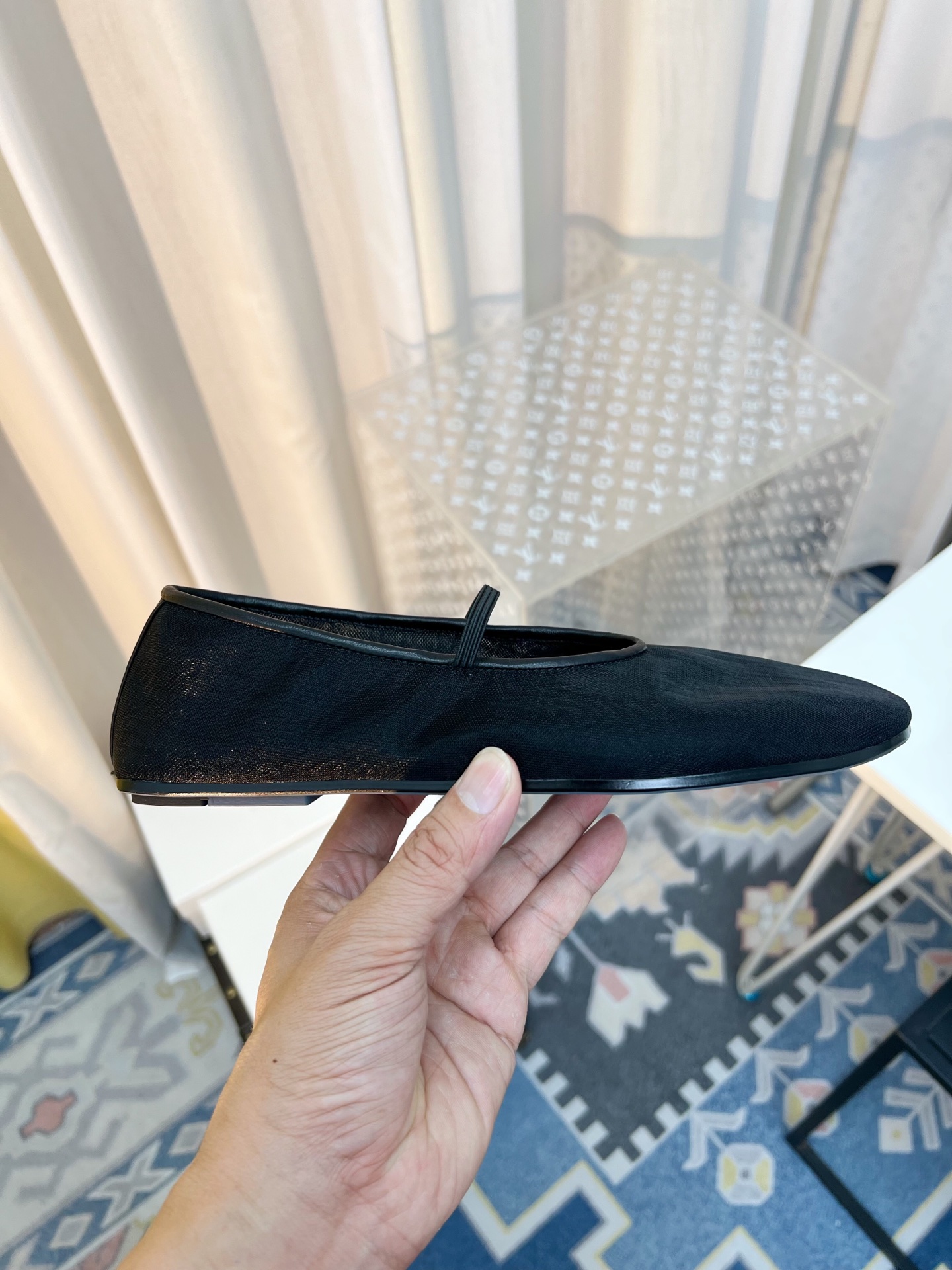 New French-Style Gauze Flat Shoes with Sheepskin Insoles and Dropping Glue Soles - 图片 8