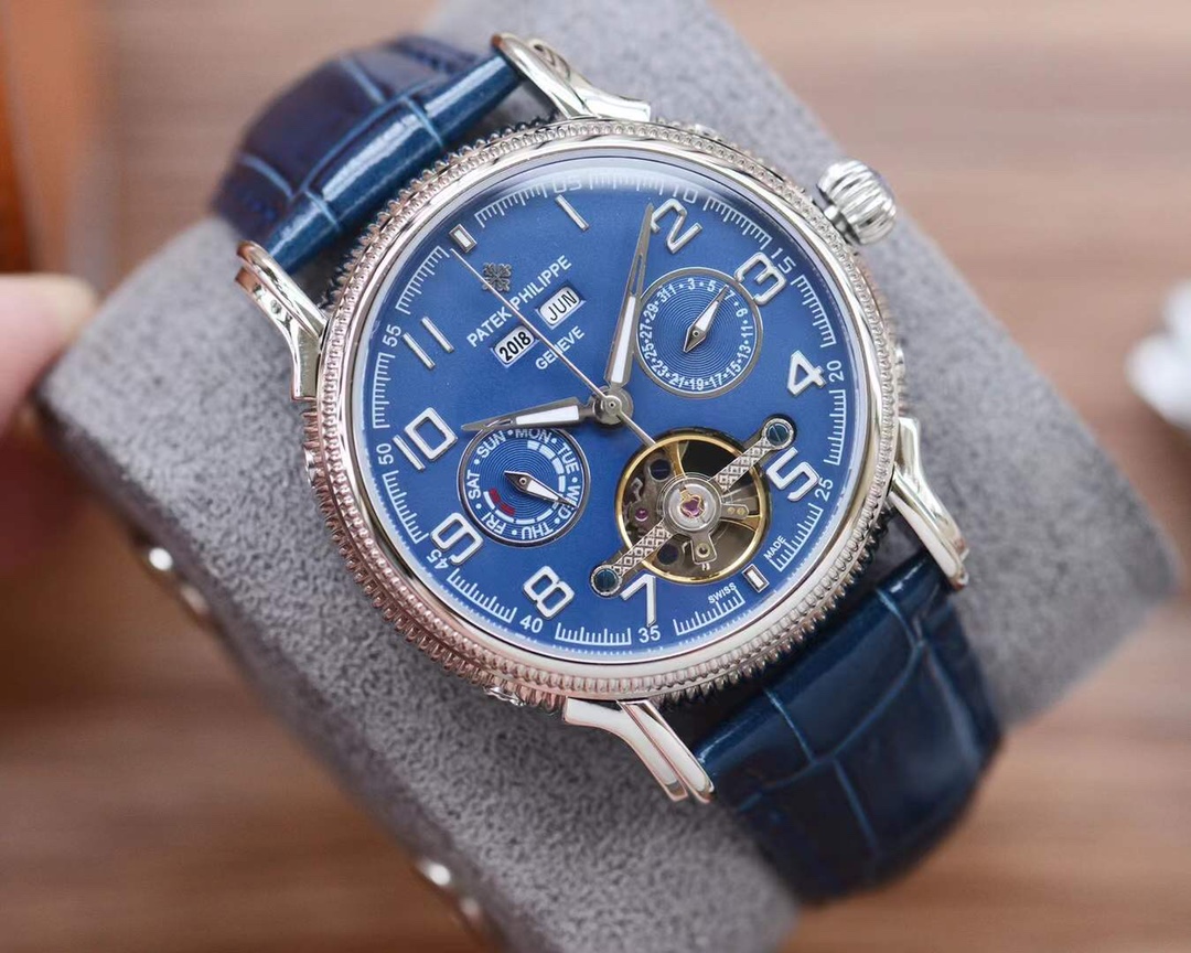 NO:726623,Patek hilie (atek hilie) boutique men's watch, exquisitely crafted, tourbillon selection, multi-function display including perpetual calendar, day and week calendar, showing exquisite details and superb skills, equipped with multi-function fully automatic mechanical movement, top 316 stainless steel case, imported calfskin strap, mineral super mirror, size 43x13mm noble model, gentleman style, status symbol, show your unique taste!,, patek philippe, cowhide19860909百达翡丽(atek hilie 精品男士腕表,精雕细琢,陀飞轮精选,多功能显示 包含万年历 星期 日历尽显精致细节与高超技艺,搭载多功能全自动机械机芯,顶级316精钢表壳,进口小牛皮表带,矿物质超强镜面,尺寸43x13mm尊贵典范,绅士风范,身份的象征,展现你的独特品味！,,patek philippe,cowhide,Watch