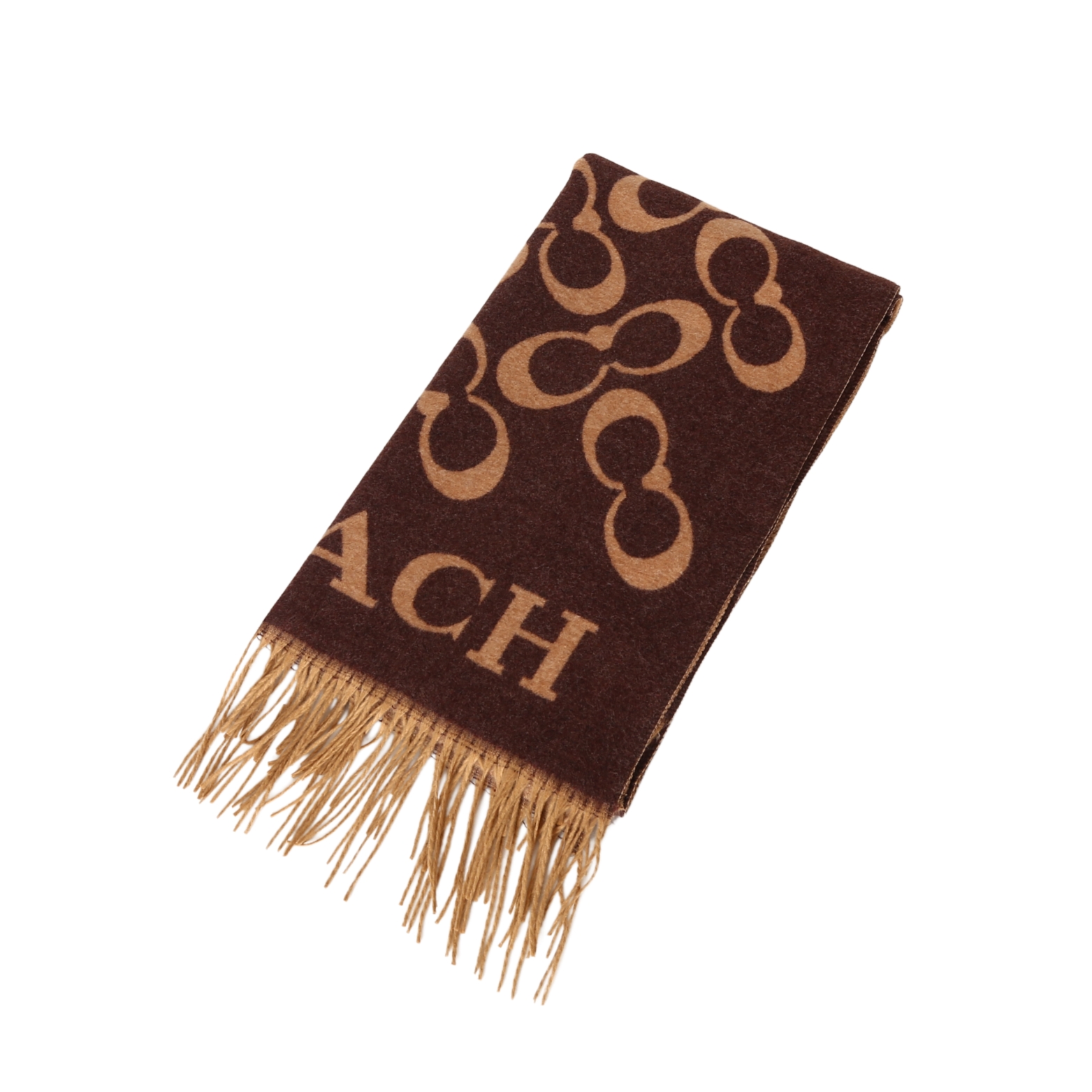 💰90
秋冬氛围感拉满！COACH 棕调围巾直接封神✨暖棕底色 + 浅卡其经典双 C 链条纹，自带美式复古滤镜，把 “贵气松弛感” 焊在身上～软糯针织裹住脖颈，流苏边随步伐轻晃，配大衣是韩剧女主，搭卫衣秒变随性潮人，礼盒装连送礼都省了包装！

注意：围巾不可放洗衣机洗！   
🧣退换货包装损坏-10🧣   
配：专柜全套礼盒（如图👇）