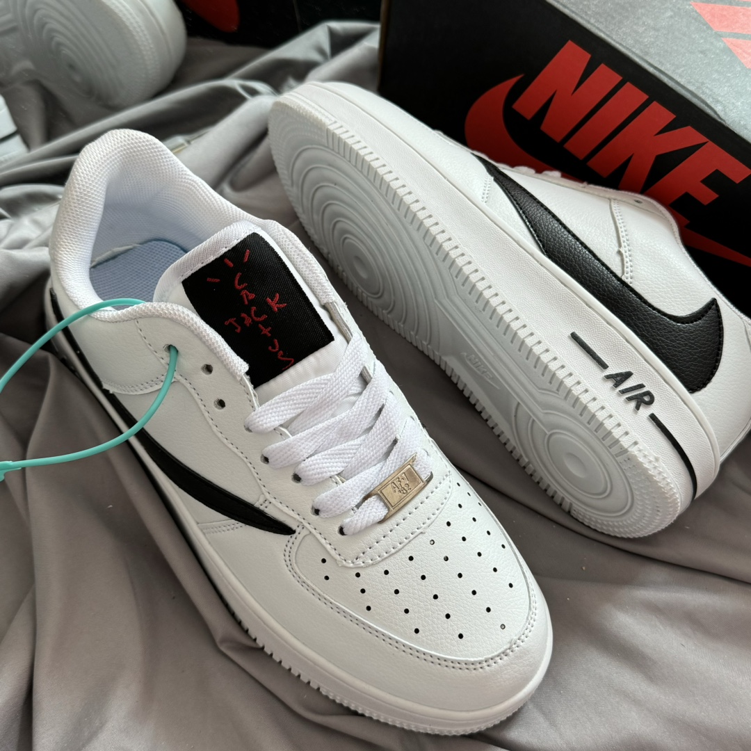 万胜出厂价:67💰空军一号♻️二层皮系列,原盒真标 Nk Air Force 1 Low AF1 空军一号低帮 白黑倒钩 码数36-44 男女现货