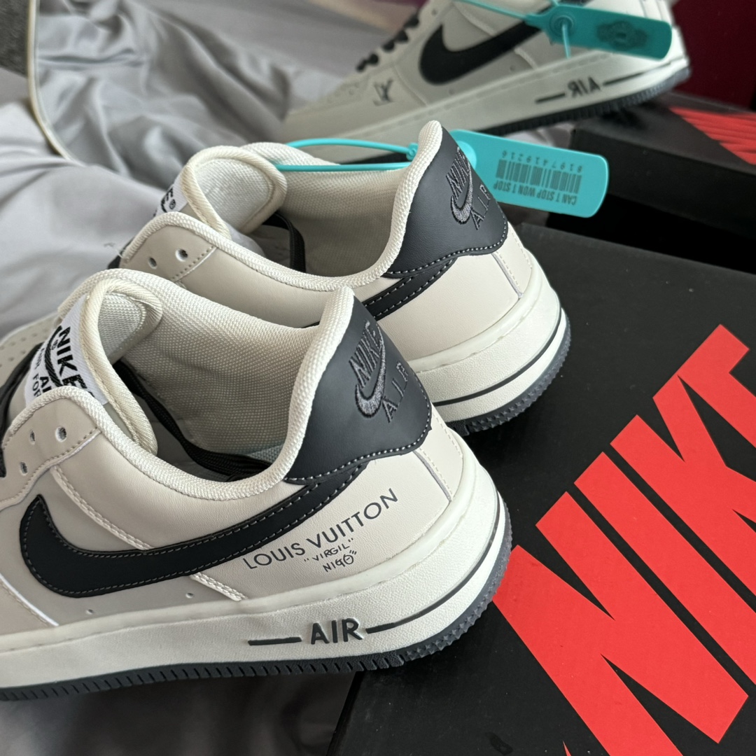 万胜出厂价:67💰空军一号♻️二层皮系列,原盒真标 Nk Air Force 1 Low AF1 空军一号低帮 LV灰色 码数36-44 男女现货