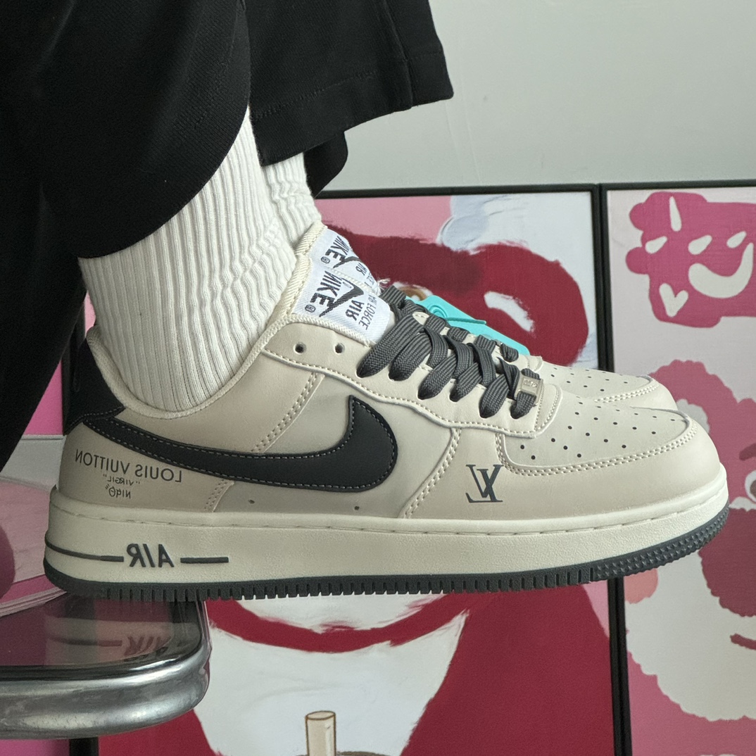 万胜出厂价:67💰空军一号♻️二层皮系列,原盒真标 Nk Air Force 1 Low AF1 空军一号低帮 LV灰色 码数36-44 男女现货