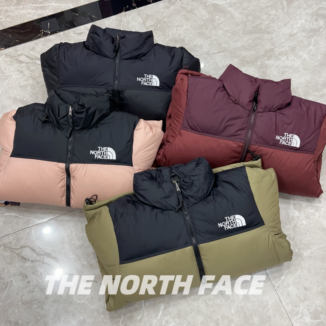 The North Face Kleding Bontmantel Zwart Bruin Bourgondië Donkergroen Groen Grijs Matcha groen Roze Rood Wit Borduurwerk Wintercollectie