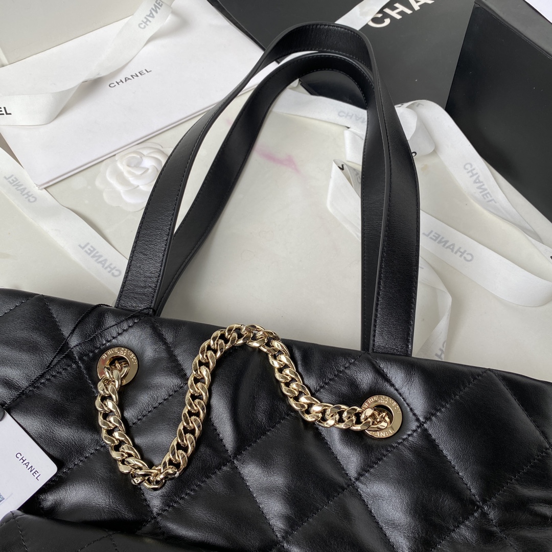 CHANEL 23P⚜️AS4359 ✨23BAG Tote 意大利🇮🇹一级【GR】小牛皮 前面附带小袋✅手感细腻软乎,经 4