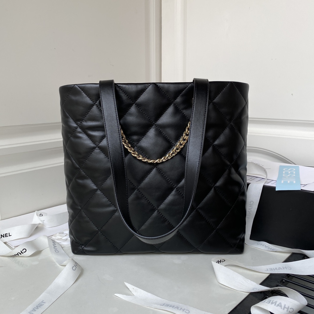 CHANEL 23P⚜️AS4359 ✨23BAG Tote 意大利🇮🇹一级【GR】小牛皮 前面附带小袋✅手感细腻软乎,经 2