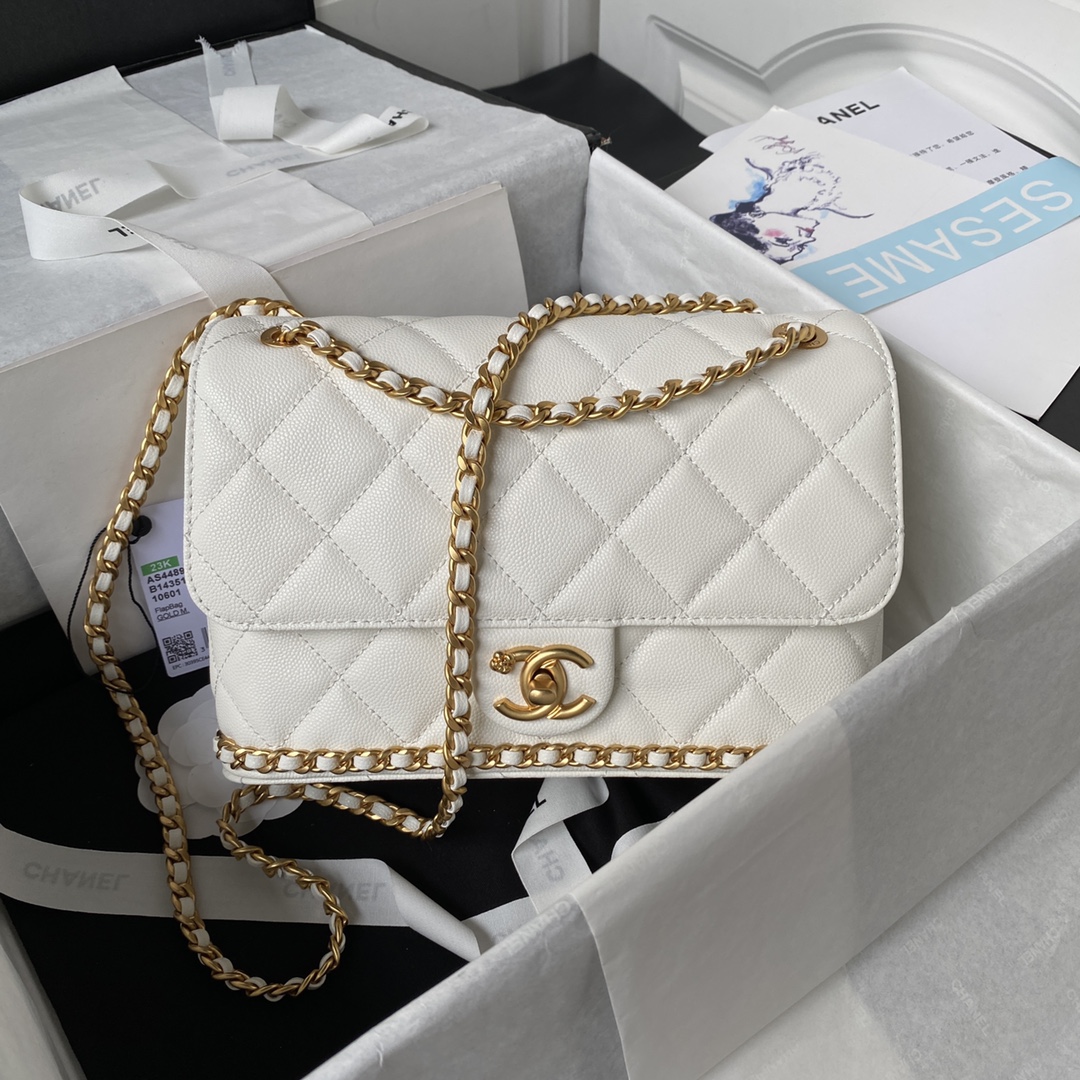 Chanel Classic Flap Bag Tassen Schoudertas Zwart Koeienhuid Fashion Kettingen