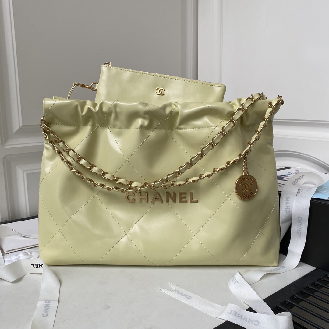 Gold chain Chanel 24c horizontal version garbage bag popular 22 bag shopping bag AS4486 The most popular series this season and worth buying, its