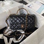 Chanel Classic Flap Bag Handbags Crossbody & Shoulder Bags Buy First Copy Replica
 Black Frosted Lambskin Sheepskin Mini