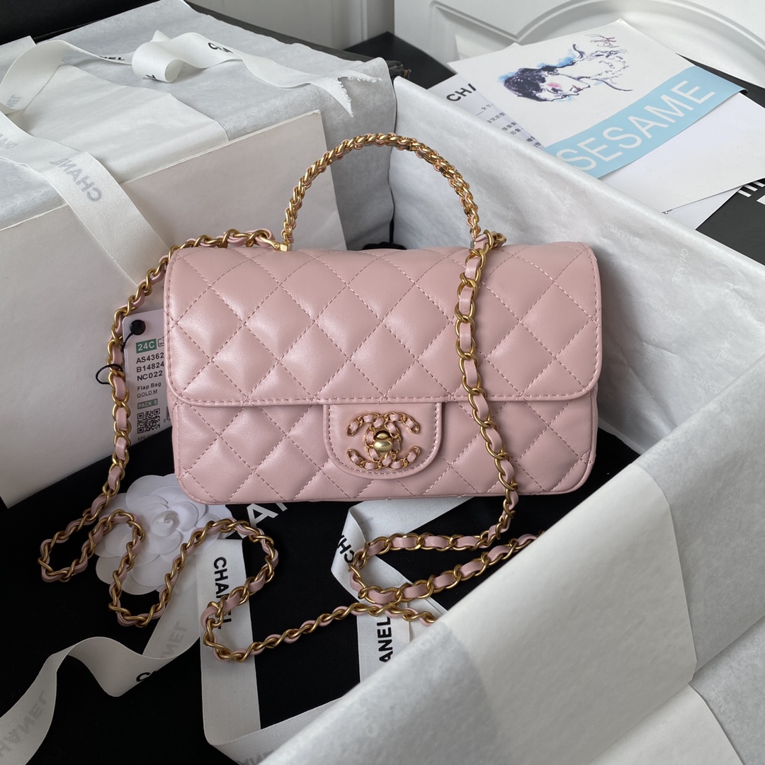 Chanel Classic Flap Bag Handbags Crossbody & Shoulder Bags Black Frosted Lambskin Sheepskin Mini