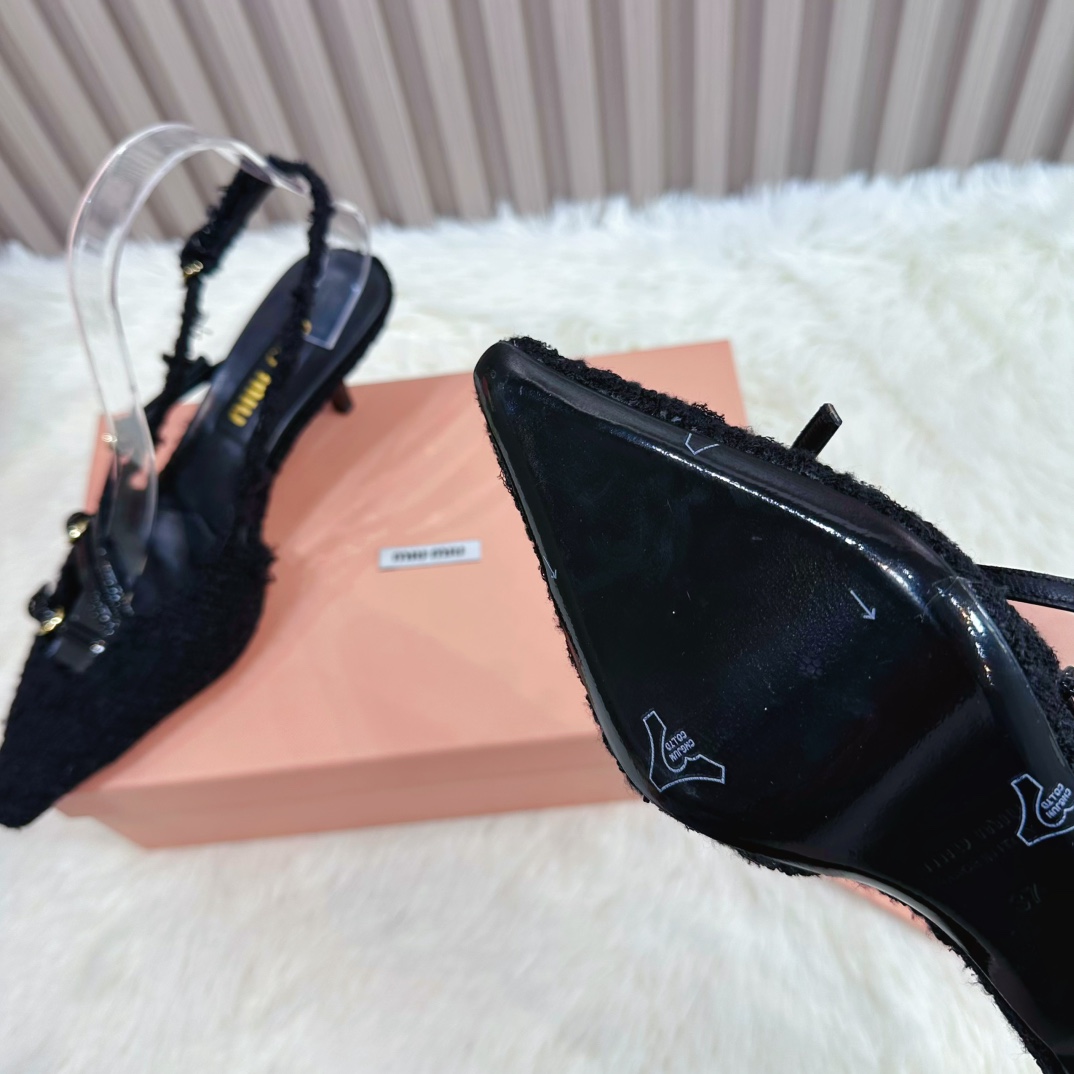 Miu Miu Women's Elegant Embellished Slingback Kitten Heel Pumps 10 i1735388422 1117 2