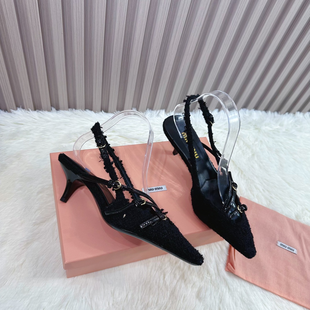 Miu Miu Women's Elegant Embellished Slingback Kitten Heel Pumps 6 i1735388422 3744 5