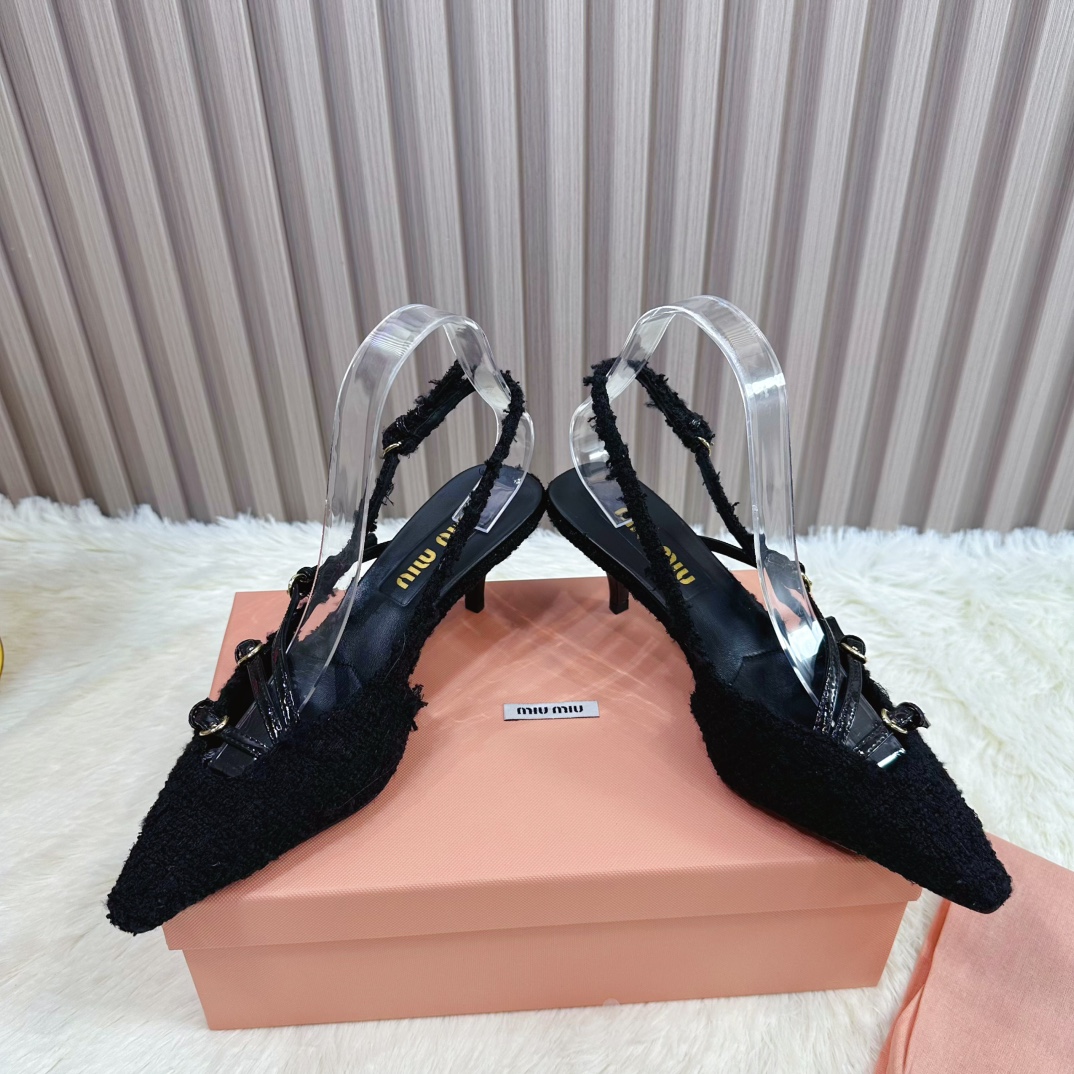 Miu Miu Women's Elegant Embellished Slingback Kitten Heel Pumps 5 i1735388422 5660 0