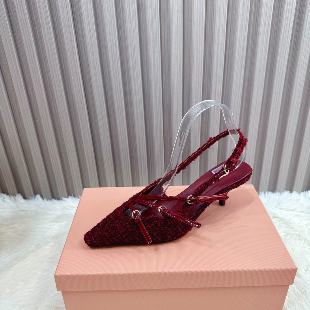 Miu Miu Women's Pointed-Toe Slingback Heels with Delicate Embellishments 2 i1735388480 3225 8