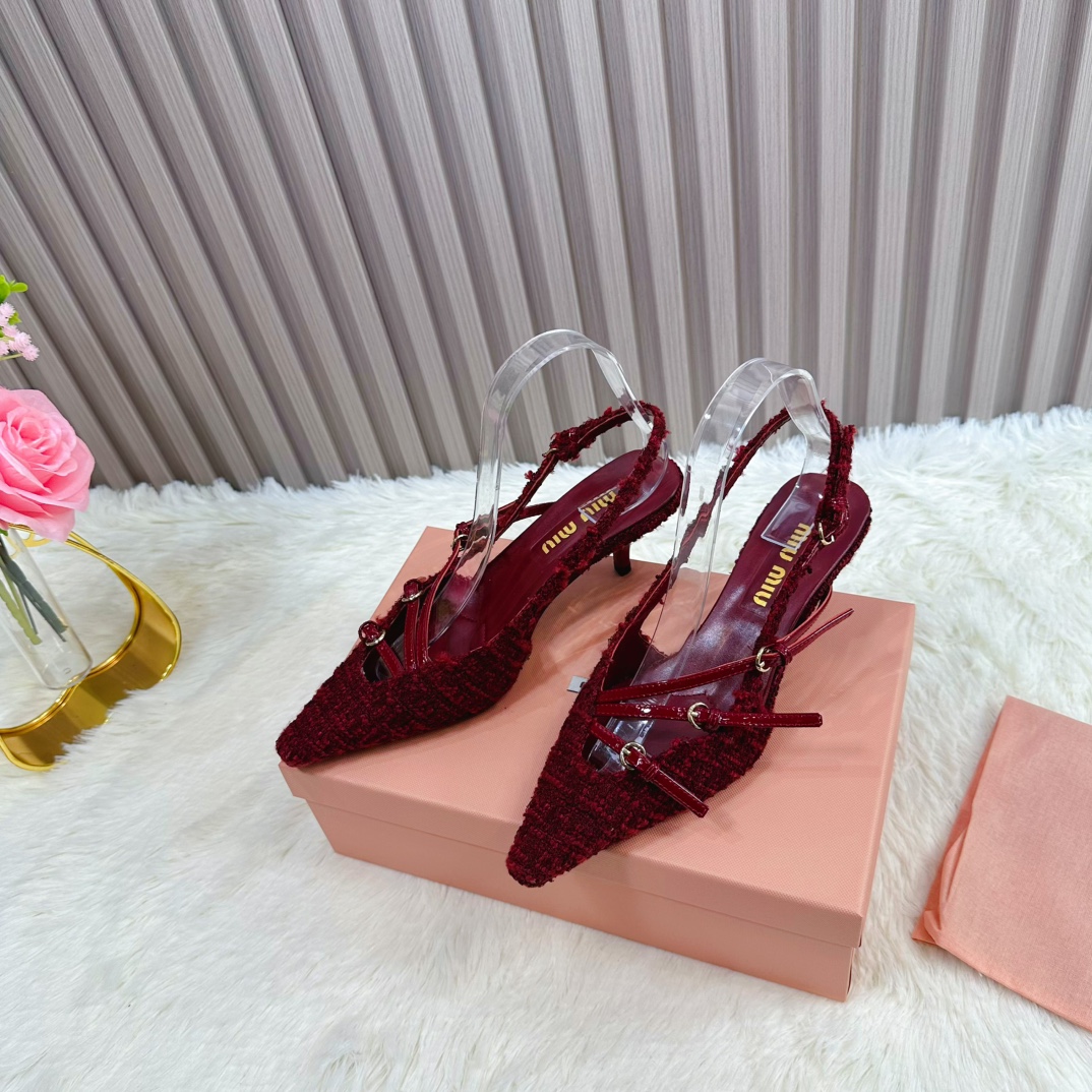 Miu Miu Women's Pointed-Toe Slingback Heels with Delicate Embellishments 4 i1735388480 8004 6