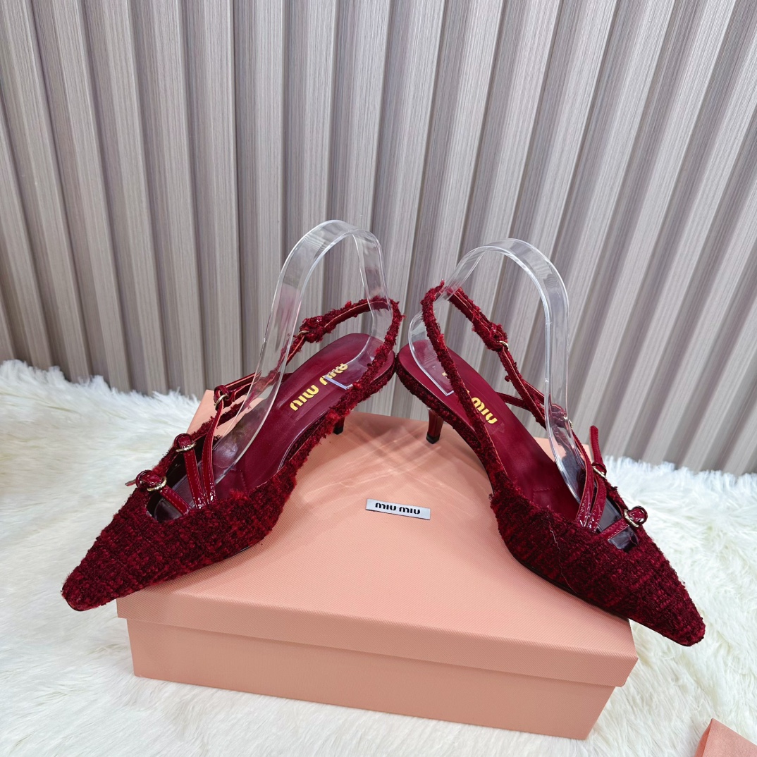 Miu Miu Women's Pointed-Toe Slingback Heels with Delicate Embellishments 6 i1735388480 9151 7