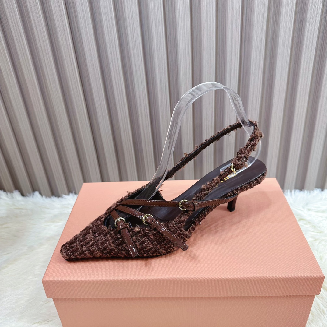 Miu Miu Women's Pointed Toe Slingback Kitten Heel Pumps - Elegant & Chic 1 Miu Miu Women's Pointed Toe Slingback Kitten Heel Pumps - Elegant & Chic