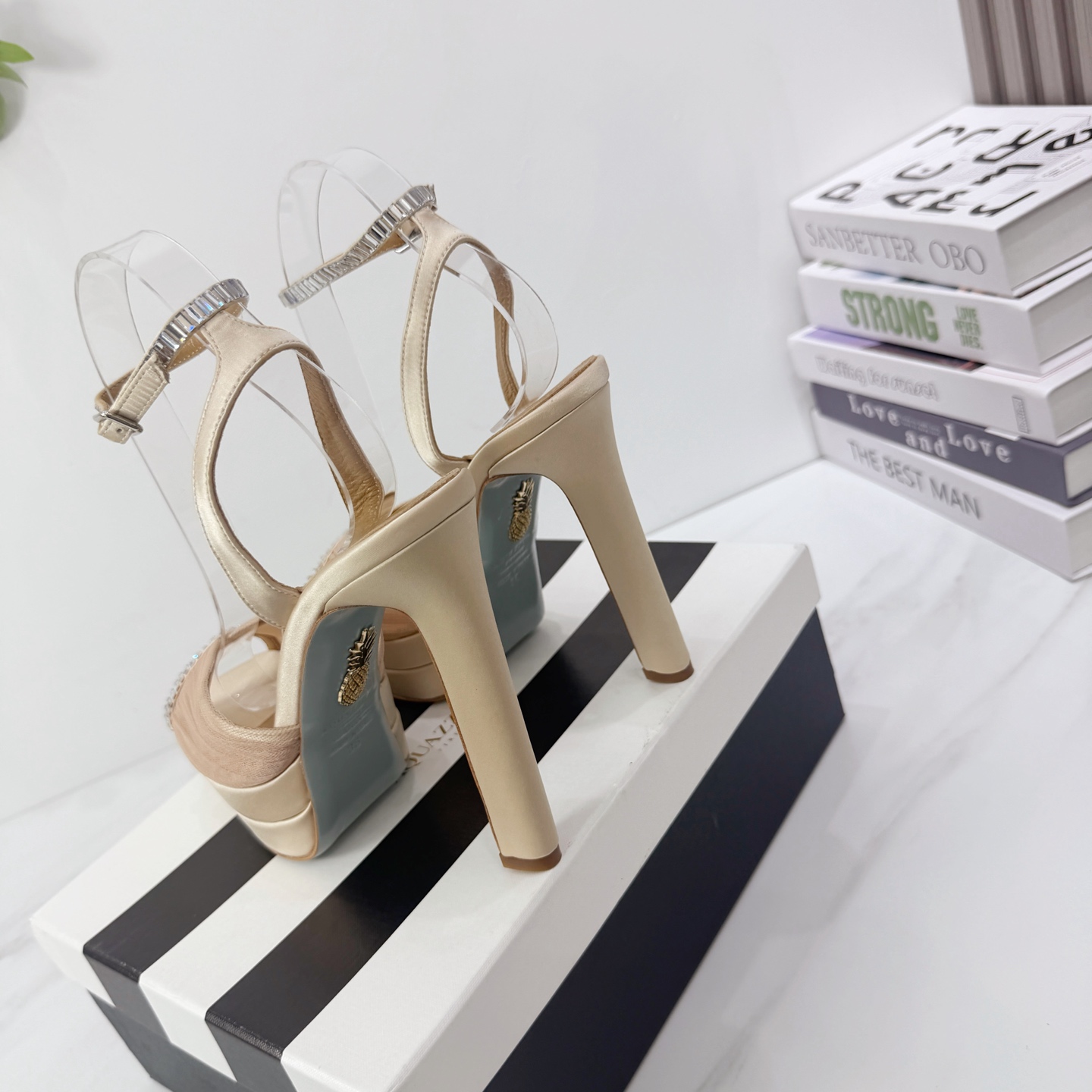 Aquazzura Beige Platform Sandals